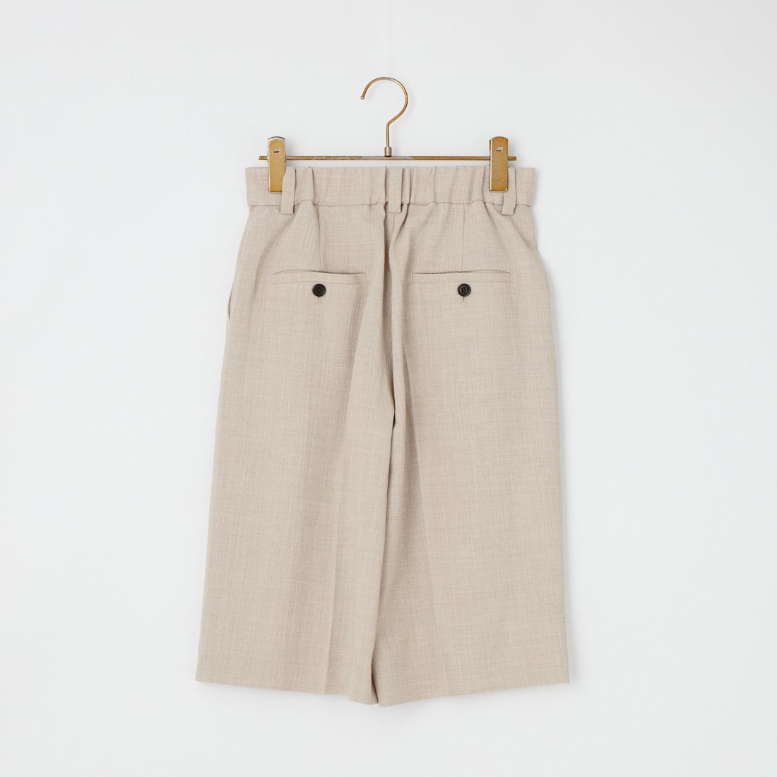 USINE [ユジーヌ] リネンライク2タックバミューダパンツ [21267060] 033 ﾍﾞｰｼﾞｭ
