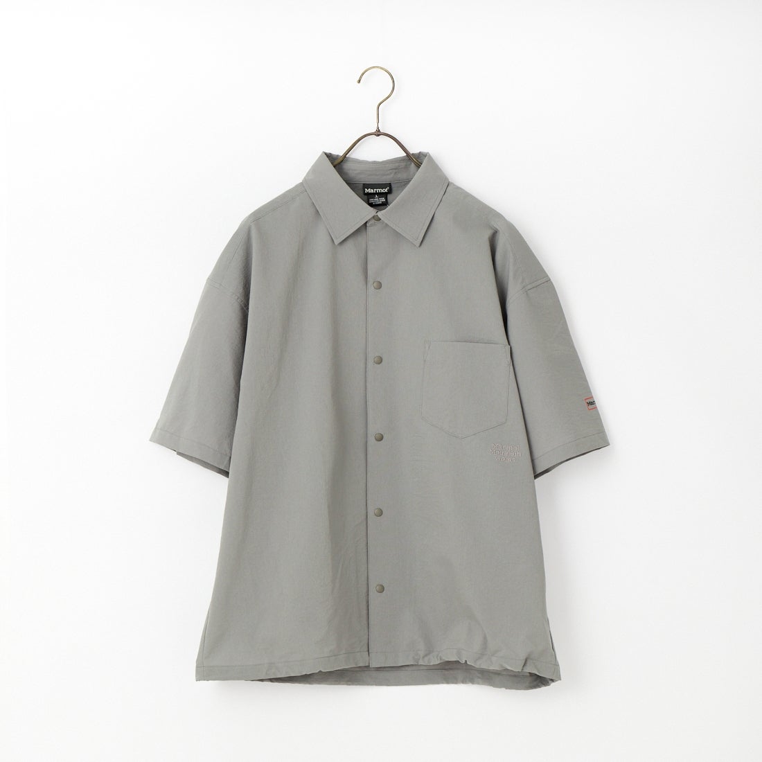 Marmot [マーモット] 別注 Dot Air ワンポイント刺繍ロゴ ショートスリーブシャツ [MTSS26MSH332IN-JF] CHARCOAL