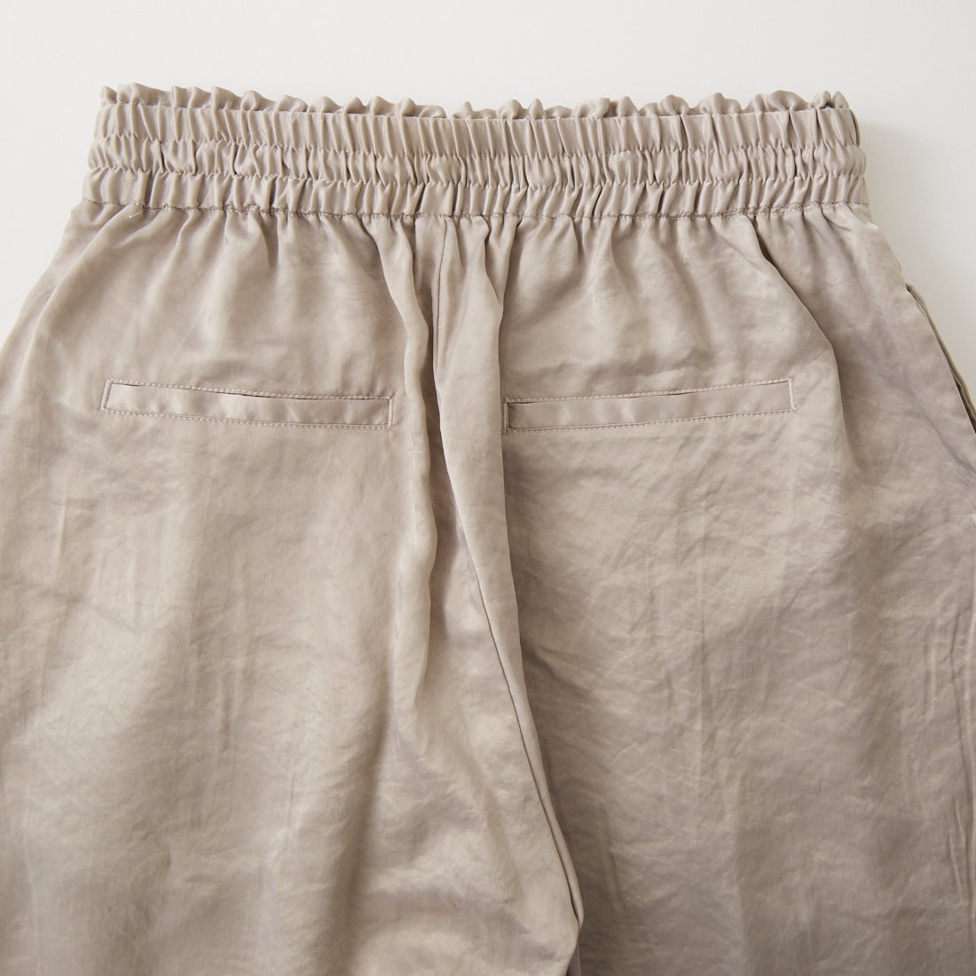 Jeans Factory Clothes [ジーンズファクトリークローズ] イージーワイドサテンパンツ [IN22-PT-6] 9 ﾗｲﾄﾍﾞｰｼﾞ