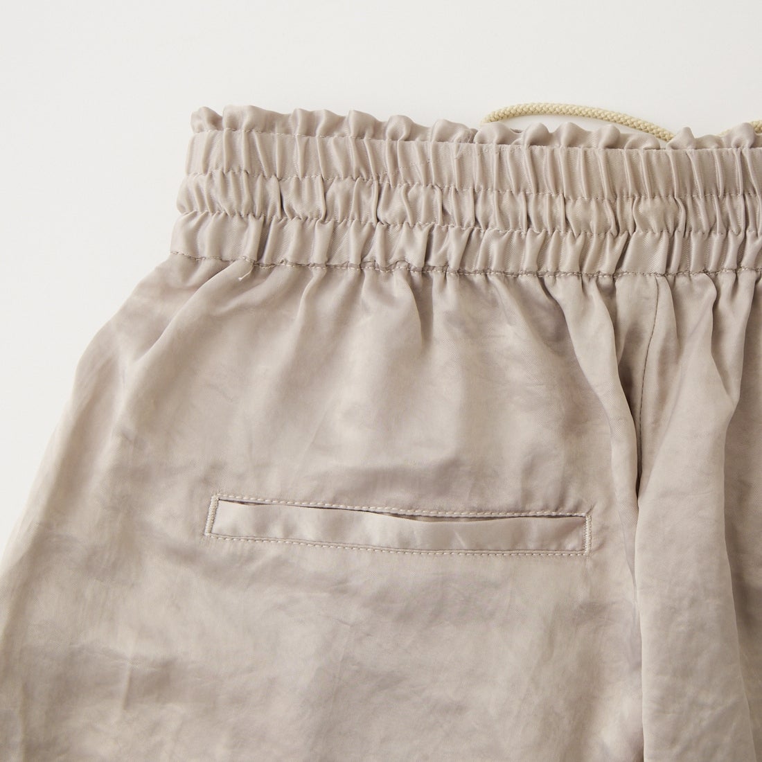 Jeans Factory Clothes [ジーンズファクトリークローズ] イージーワイドサテンパンツ [IN22-PT-6] 9 ﾗｲﾄﾍﾞｰｼﾞ