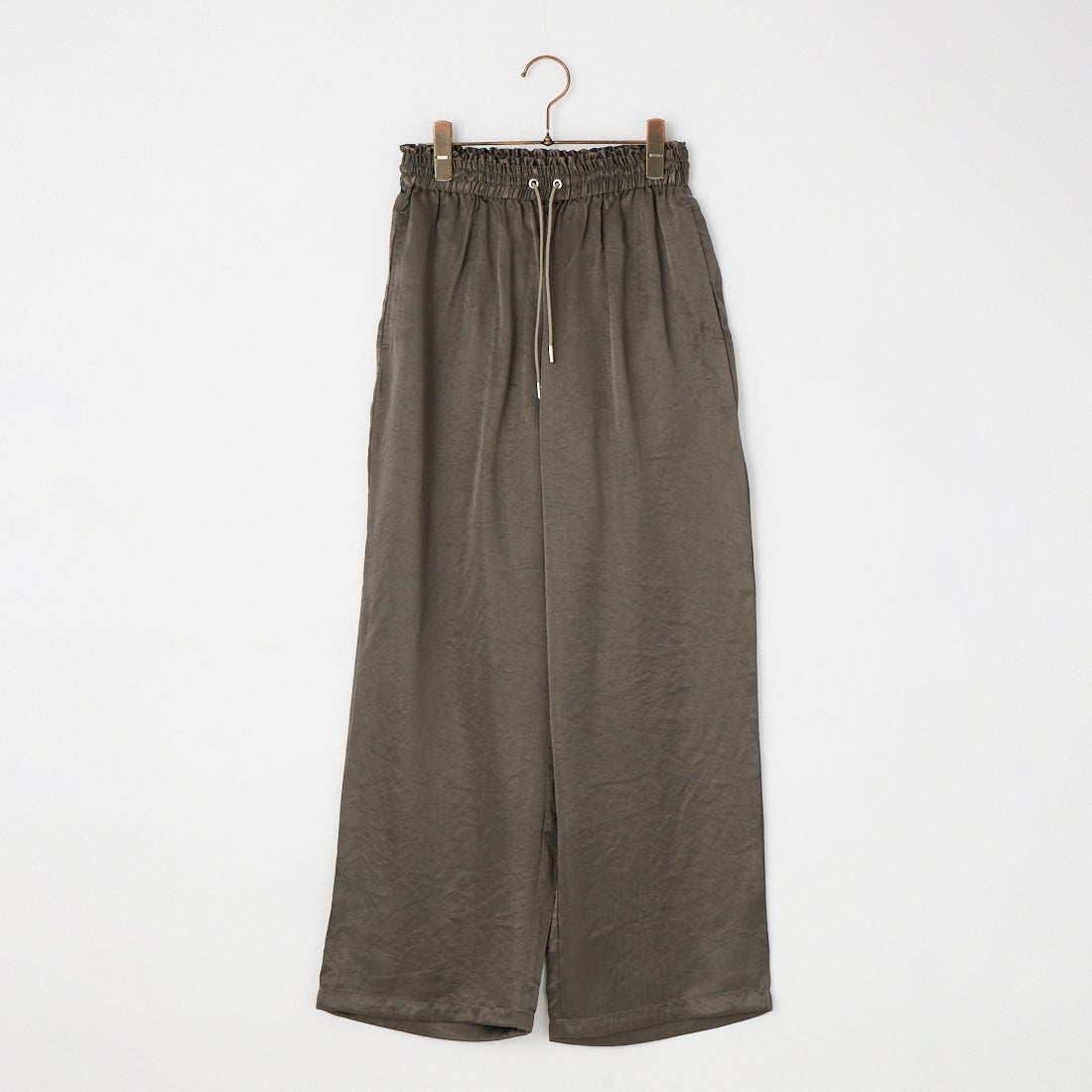 Jeans Factory Clothes [ジーンズファクトリークローズ] イージーワイドサテンパンツ [IN22-PT-6] 19 ﾁｬｺｰﾙ
