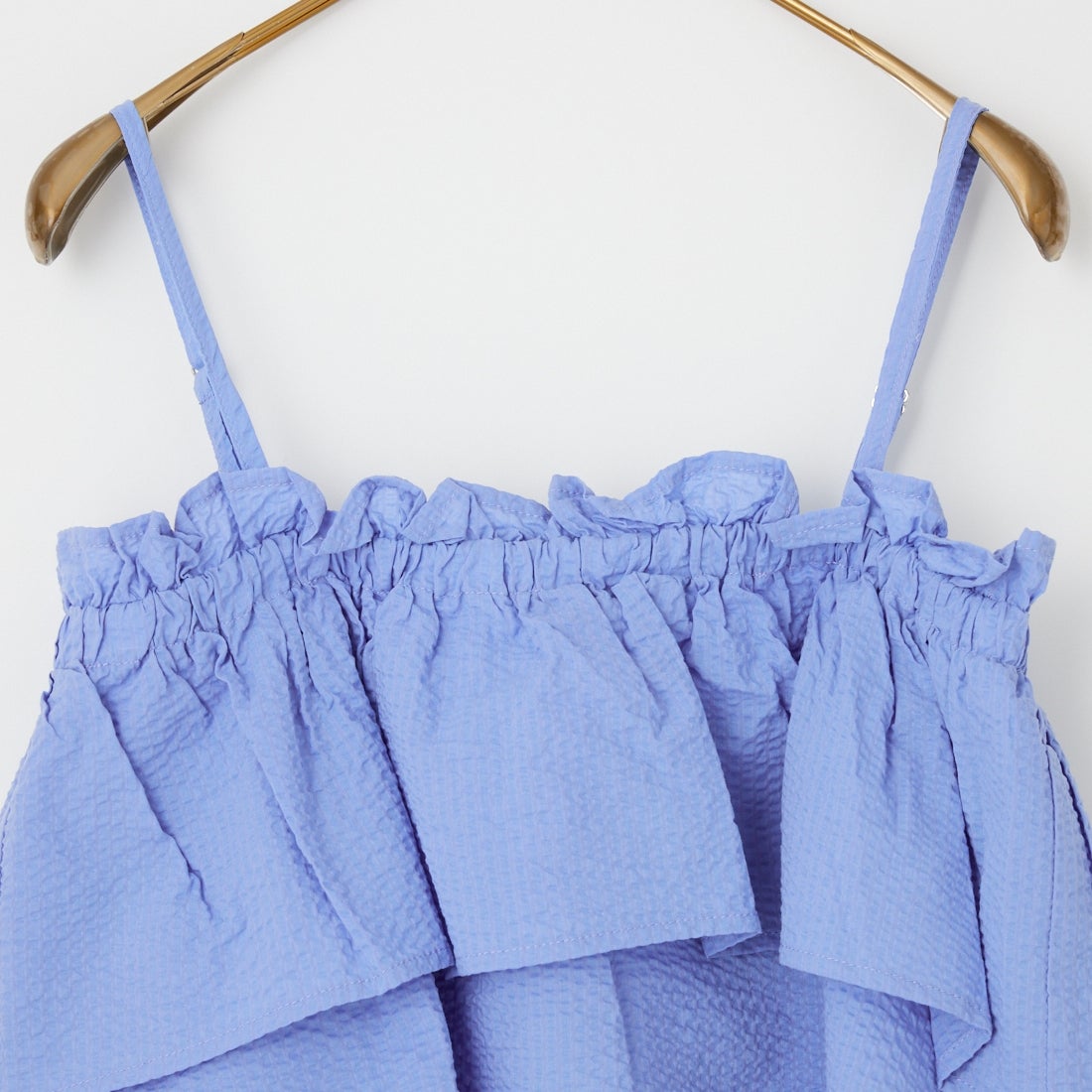 Jeans Factory Clothes [ジーンズファクトリークローズ] シアーサッカーフリルビスチェ [8065051-00] 81 ｻｯｸｽ