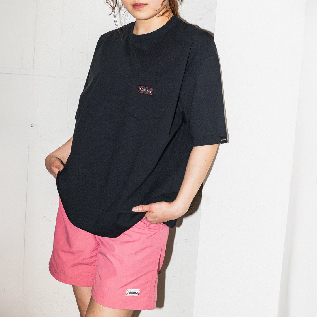Marmot [マーモット] 別注 ワンポイントワッペンロゴ ユーティリティー ショートパンツ [MTSS26MHP341IN-JF] CORAL
