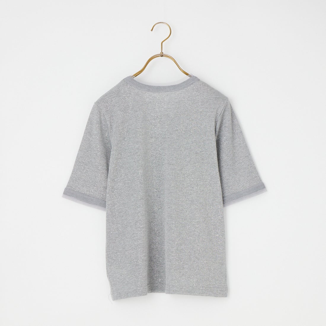 Jf Ready Made [ジェイエフレディメイド] ラメリブクルーネックTシャツ [8921130-01] 12 ｸﾞﾚｰ