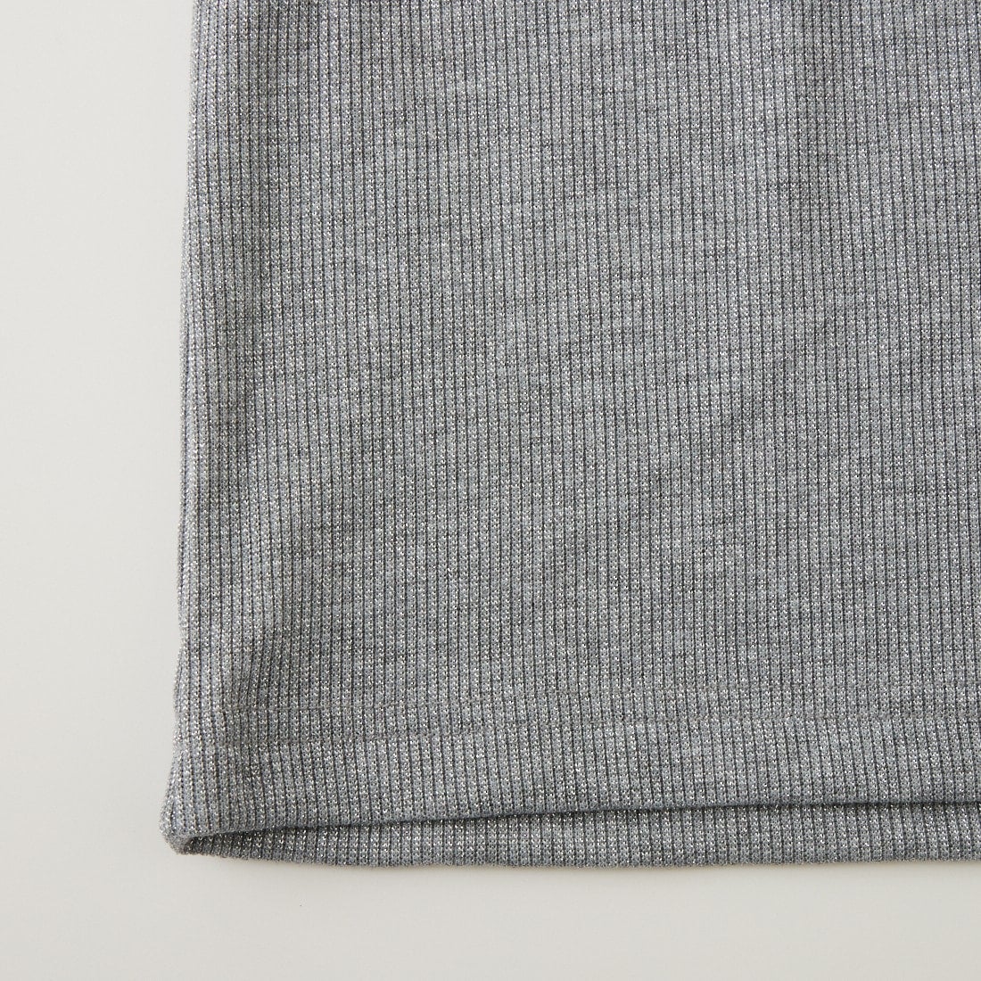 Jf Ready Made [ジェイエフレディメイド] ラメリブクルーネックTシャツ [8921130-01] 12 ｸﾞﾚｰ