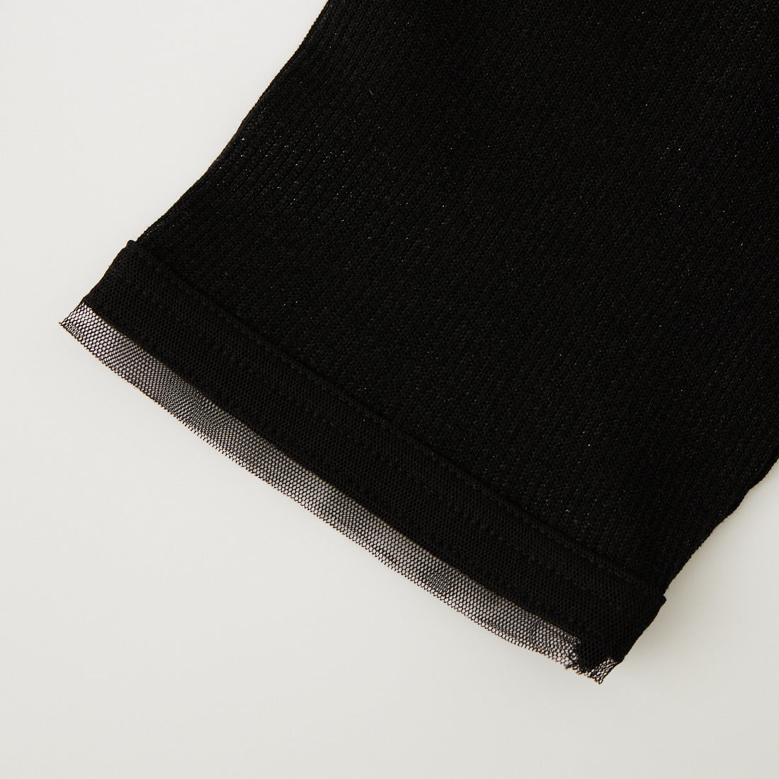 Jf Ready Made [ジェイエフレディメイド] ラメリブクルーネックTシャツ [8921130-01] 03 ﾌﾞﾗｯｸ