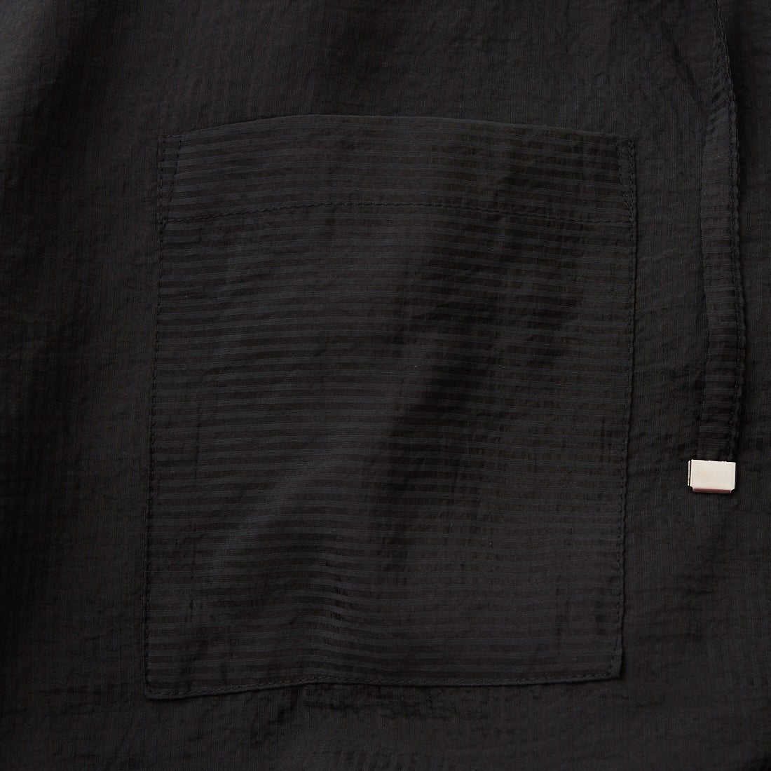 Maison de L'allure [メゾン ドゥ ラリュール] シアーストライプ フード付きシャツアウター [M25112008] 09 BLACK