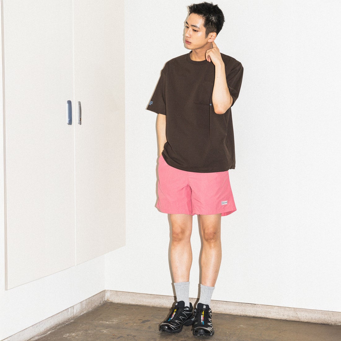 Marmot [マーモット] 別注 ワンポイントワッペンロゴ ユーティリティー ショートパンツ [MTSS26MHP341IN-JF] CORAL