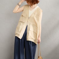 22 BEIGE&&モデル身長：158cm 着用サイズ：F&&