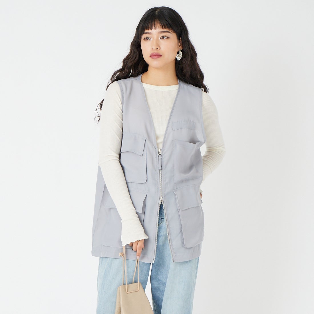 Maison de L'allure [メゾン ドゥ ラリュール] シアーハンティングジャケット [M26312010] 05 L.GRAY