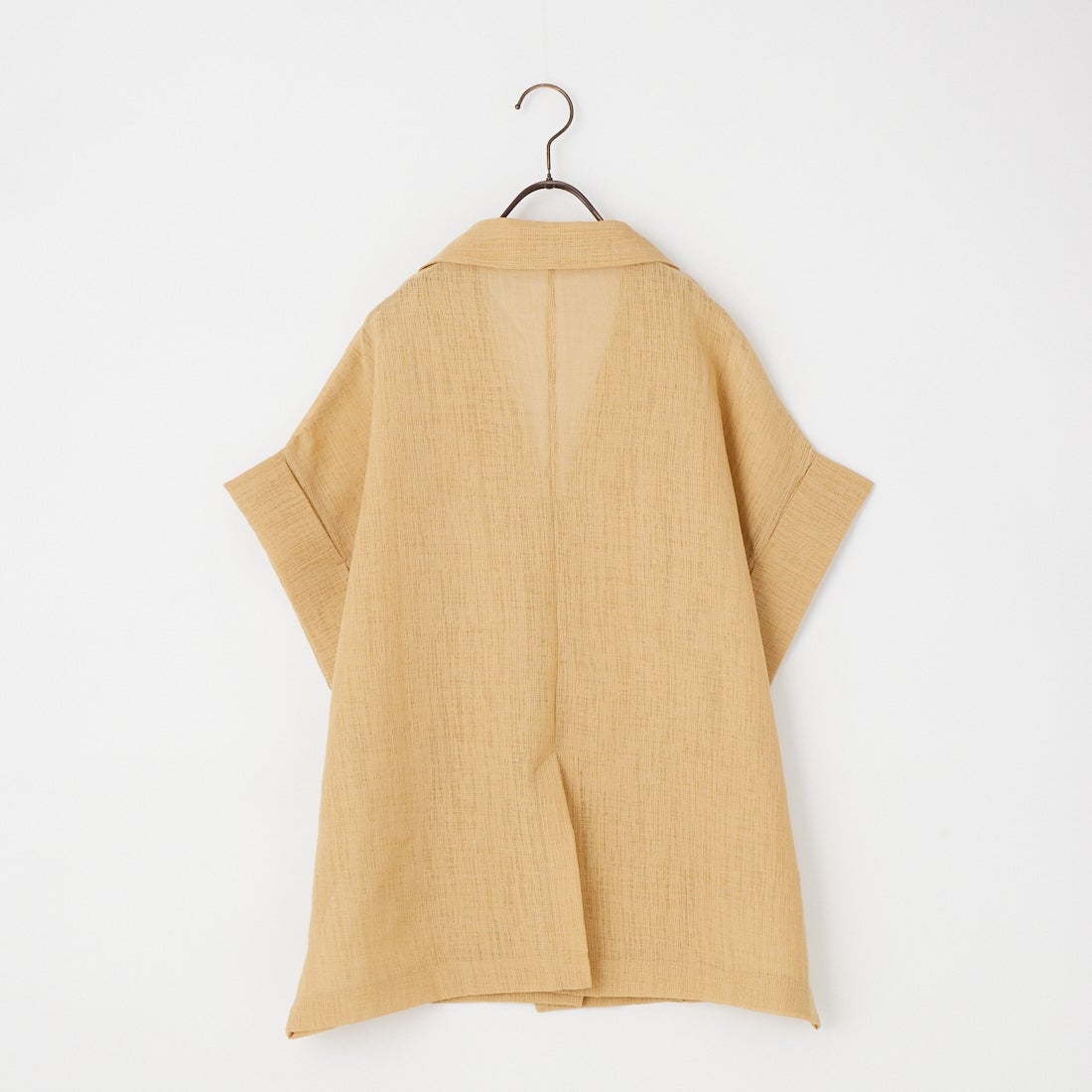 Maison de L'allure [メゾン ドゥ ラリュール] リネンライク ハーフスリーブシアージャケット [M26312017] 22 BEIGE