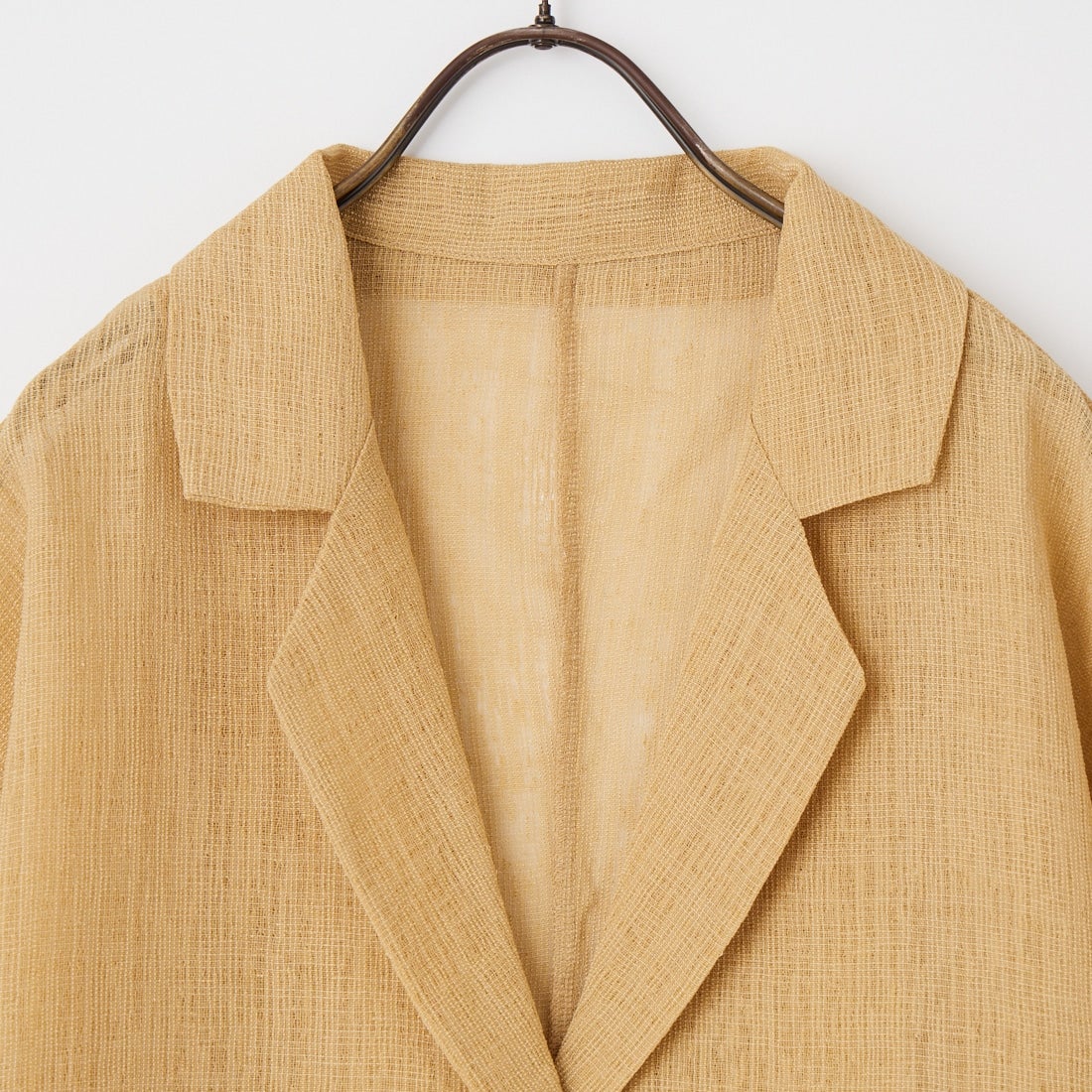 Maison de L'allure [メゾン ドゥ ラリュール] リネンライク ハーフスリーブシアージャケット [M26312017] 22 BEIGE