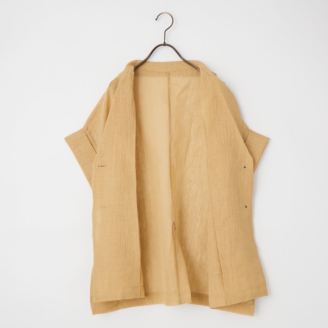 Maison de L'allure [メゾン ドゥ ラリュール] リネンライク ハーフスリーブシアージャケット [M26312017] 22 BEIGE