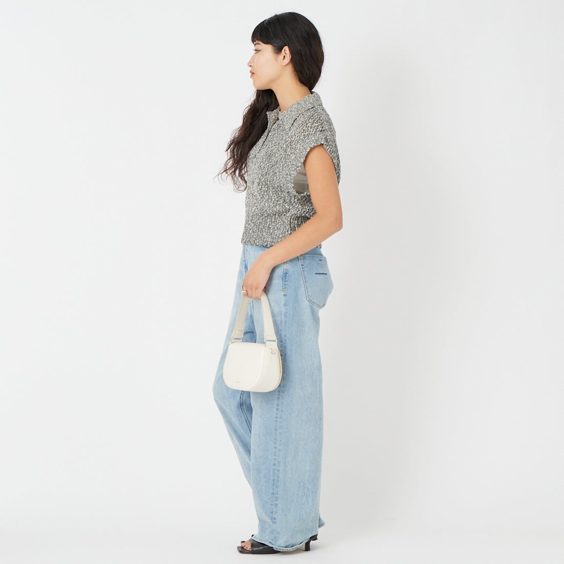 Maison de L'allure [メゾン ドゥ ラリュール] メッシュポロニット [M26311001] 09 BLACK