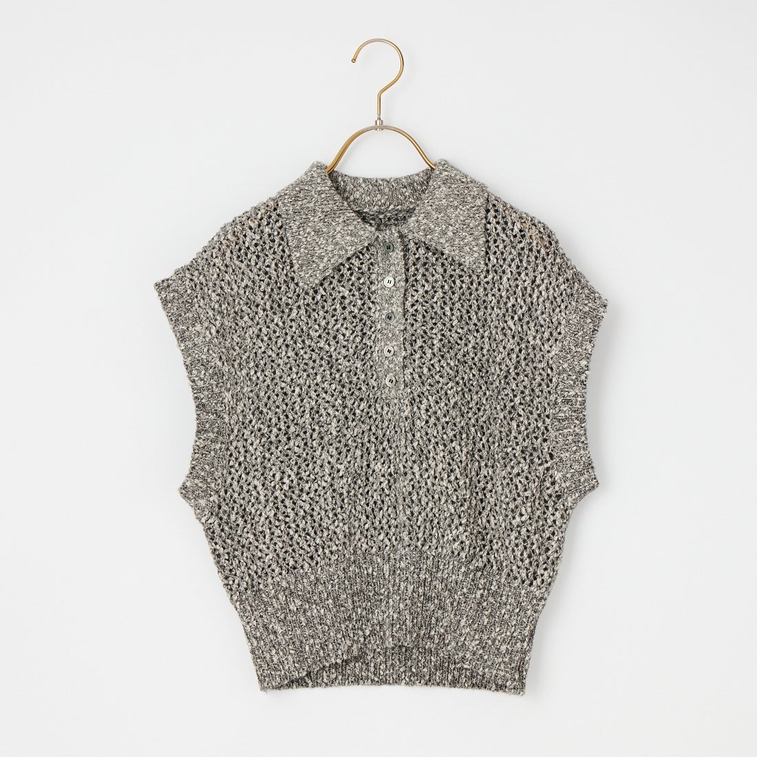 Maison de L'allure [メゾン ドゥ ラリュール] メッシュポロニット [M26311001] 09 BLACK