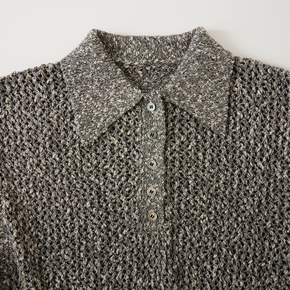 Maison de L'allure [メゾン ドゥ ラリュール] メッシュポロニット [M26311001] 09 BLACK