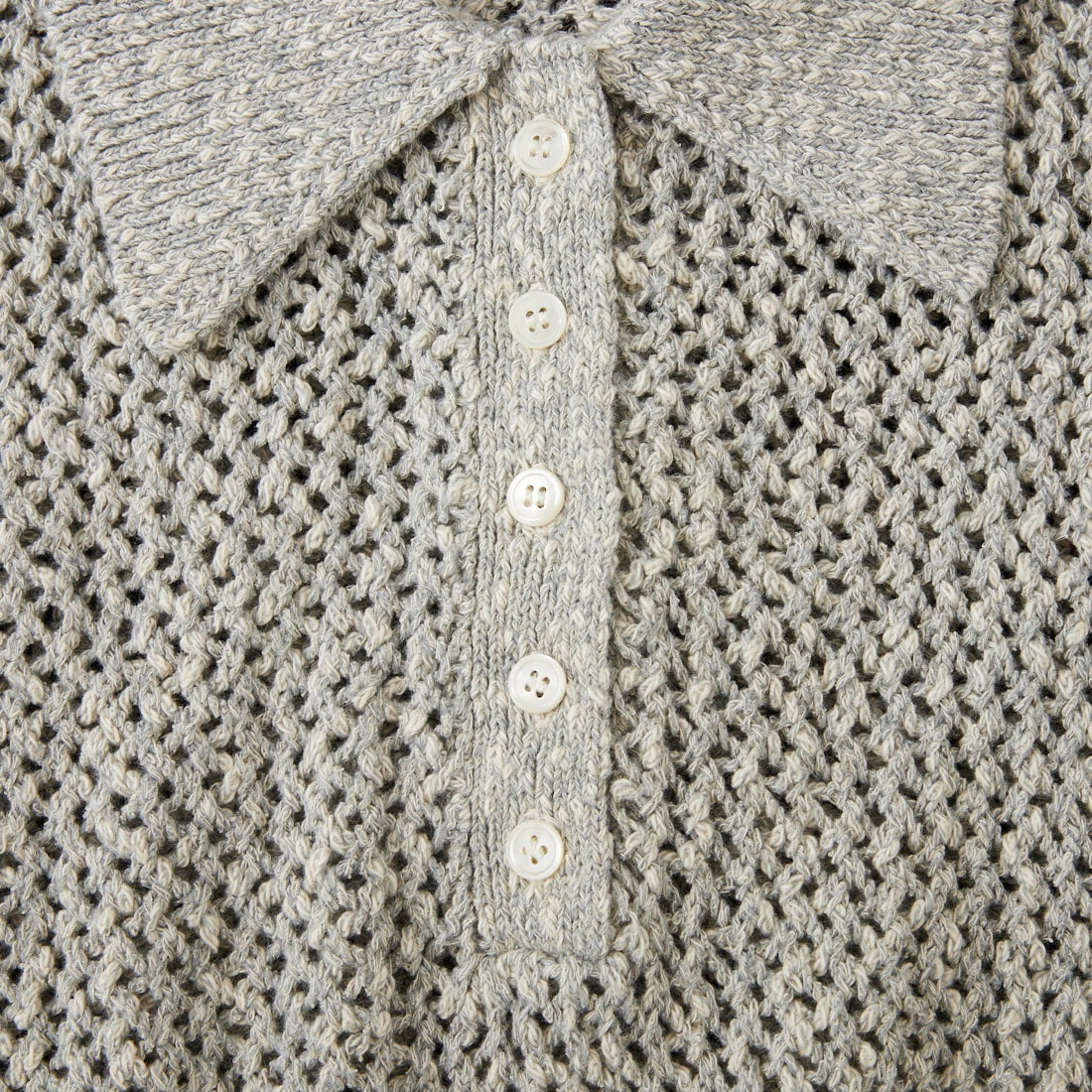 Maison de L'allure [メゾン ドゥ ラリュール] メッシュポロニット [M26311001] 07 GRAY