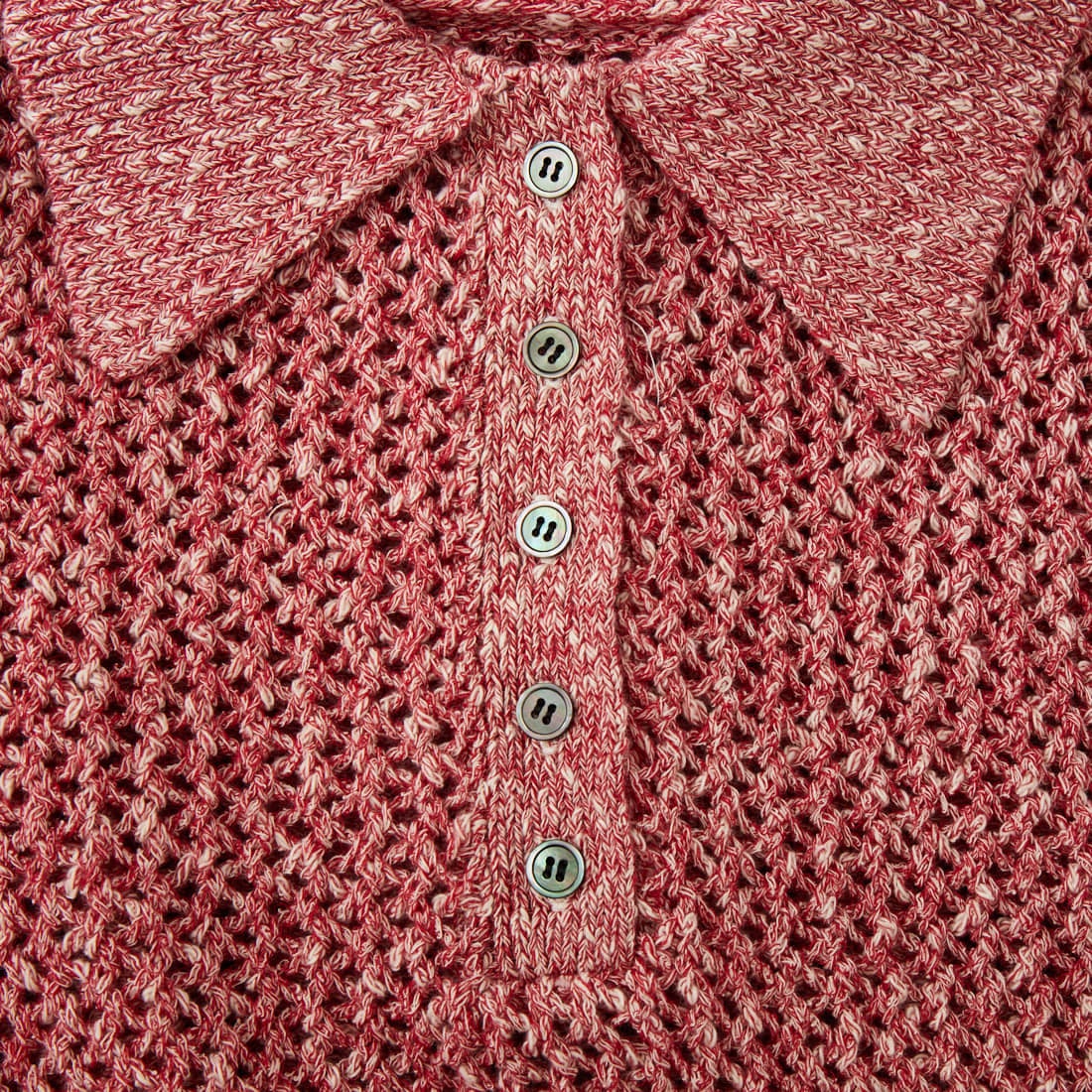 Maison de L'allure [メゾン ドゥ ラリュール] メッシュポロニット [M26311001] 46 RED