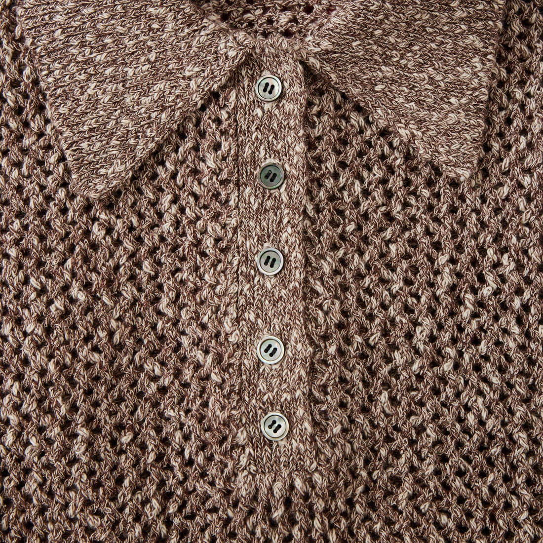 Maison de L'allure [メゾン ドゥ ラリュール] メッシュポロニット [M26311001] 28 BROWN