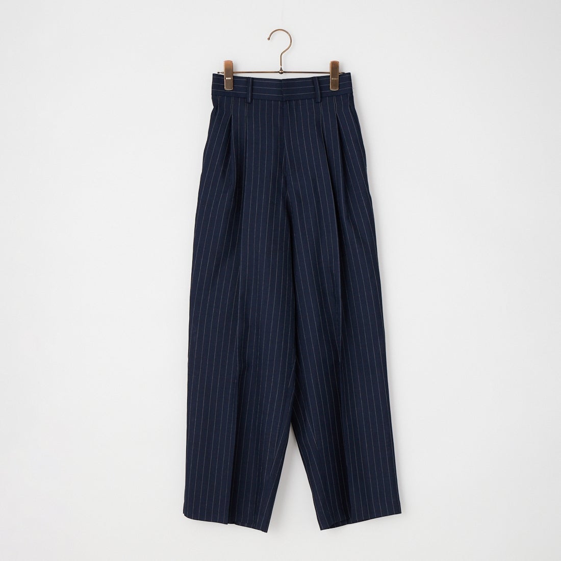 USINE [ユジーヌ] リネンライク2タックワイドパンツ [21267059] 076 ﾈｲﾋﾞｰS