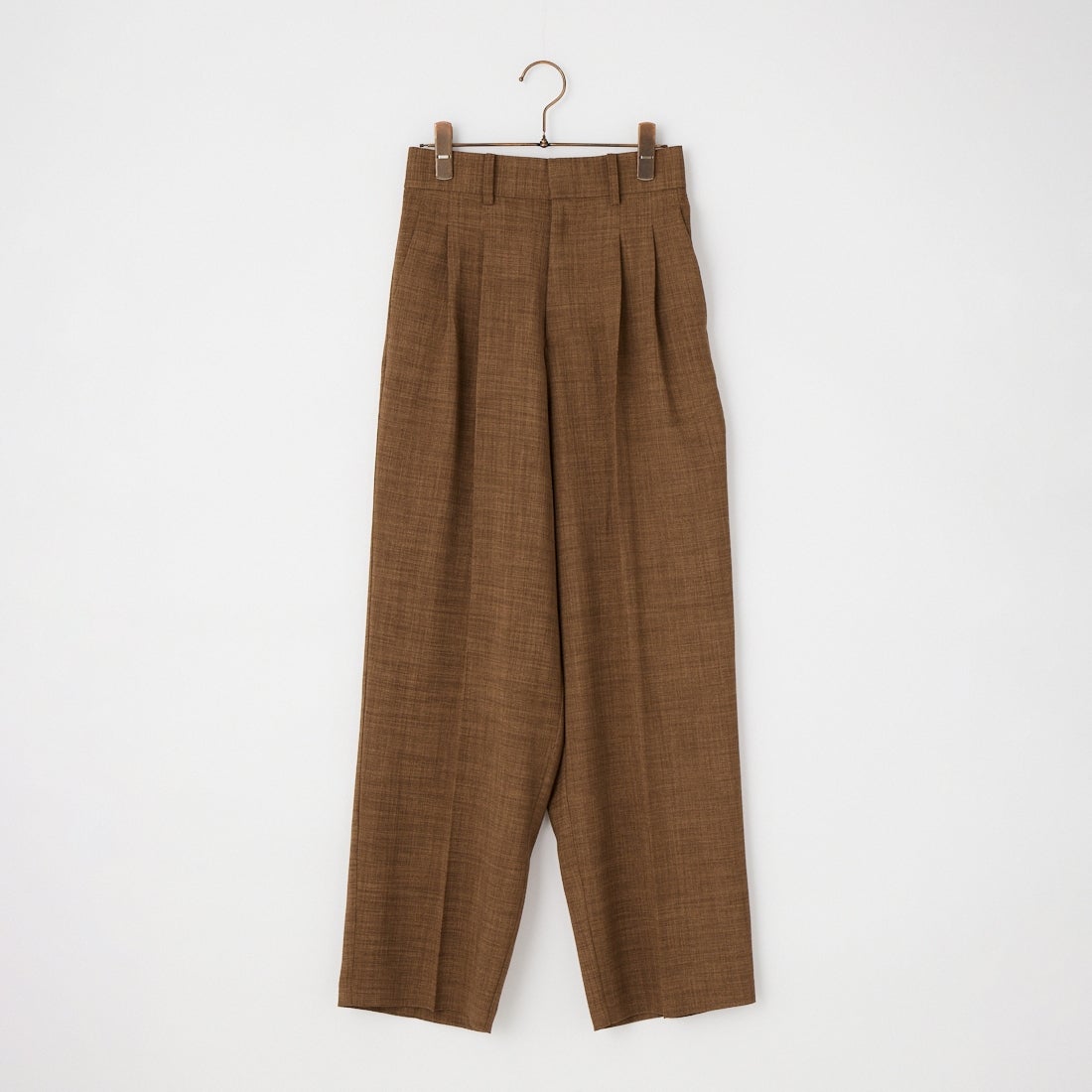 USINE [ユジーヌ] リネンライク2タックワイドパンツ [21267059] 037 ﾌﾞﾗｳﾝ