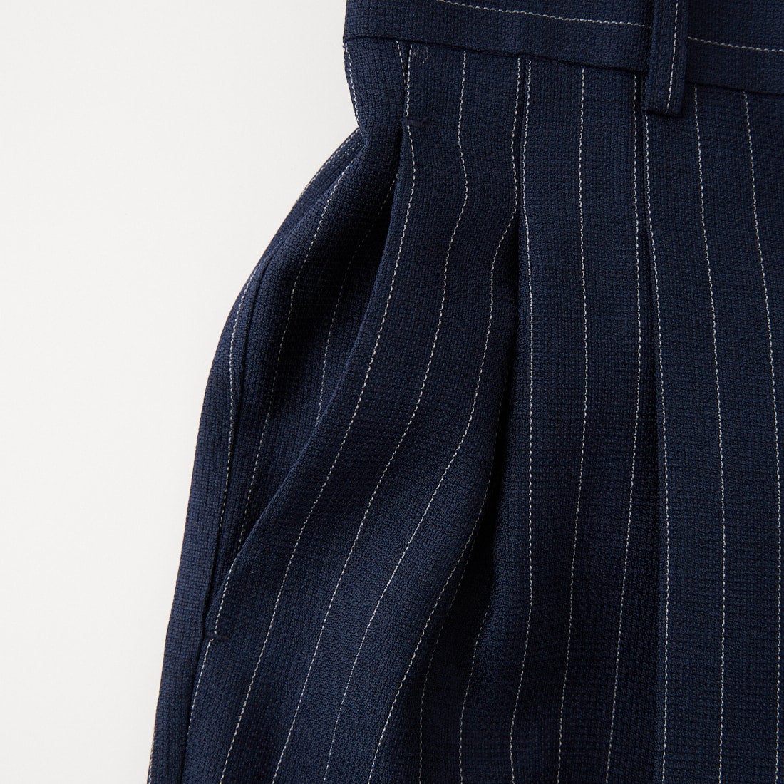 USINE [ユジーヌ] リネンライク2タックワイドパンツ [21267059] 076 ﾈｲﾋﾞｰS