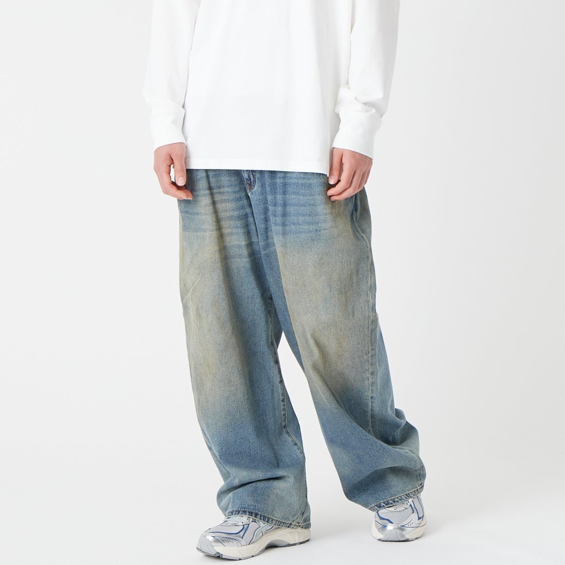 Noir Fabrik [ヌワーNoir Fabrik [ヌワールファブリック] ビッグポケットバギーパンツ [NF-262-029] USED &&モデル身長：177cm 着用サイズ：L&&ルファブリック] ビッグポケットバギーパンツ [NF-262-029] USED