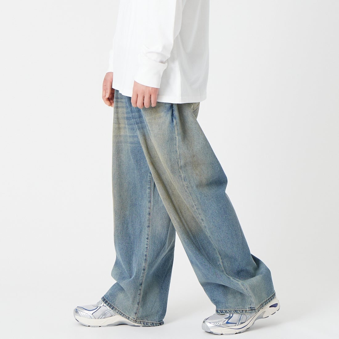 Noir Fabrik [ヌワールファブリック] ビッグポケットバギーパンツ [NF-262-029] USED &&モデル身長：177cm 着用サイズ：L&&