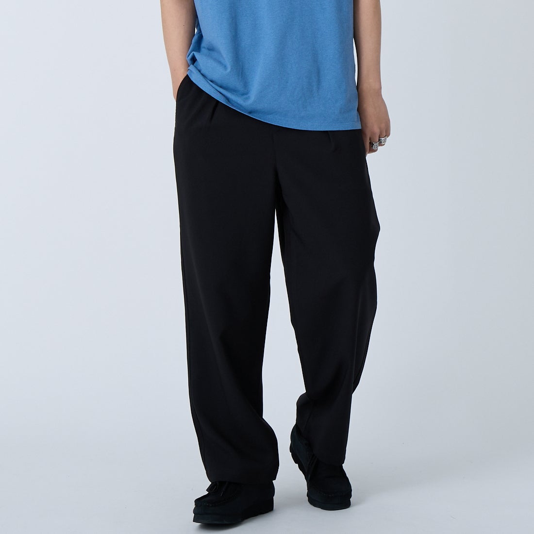 Noir Fabrik [ヌワールファブリック] CDマットウースストレッチバギーイージーパンツ [NF-262-014] 61 BLK