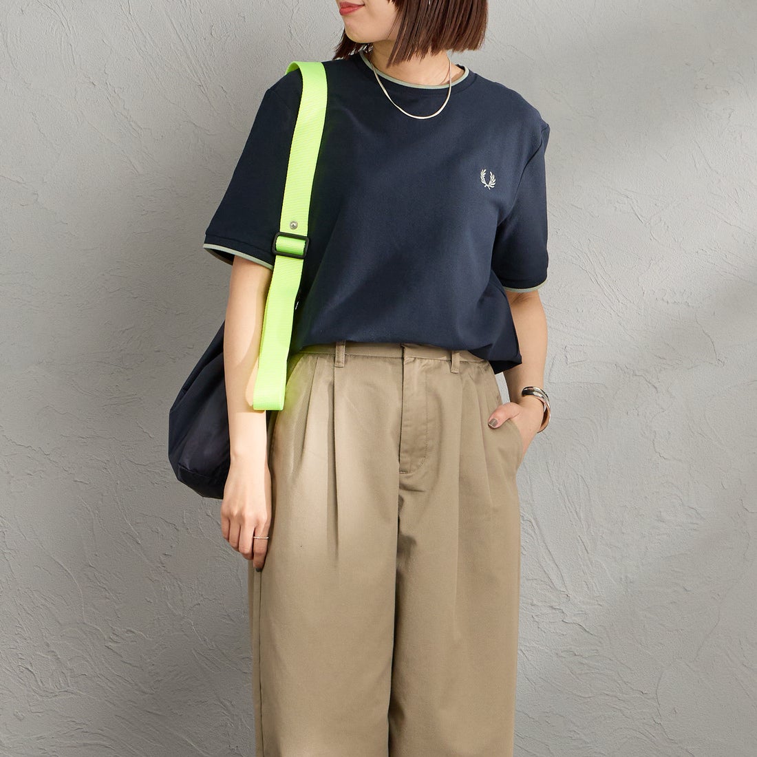 608 NAVY&&モデル身長：159cm 着用サイズ：S&&