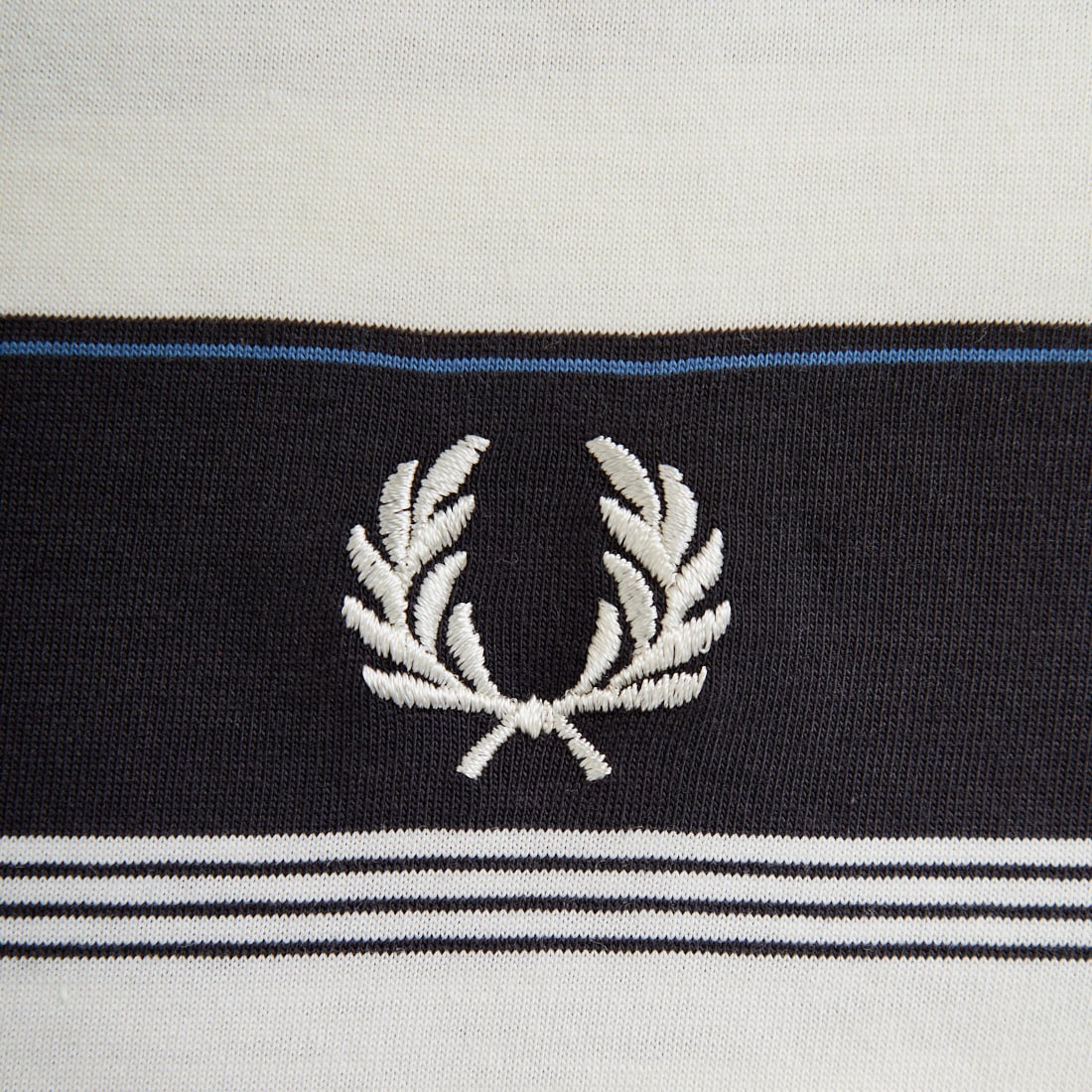 FRED PERRY [フレッドペリー] ファインストライプ ワンポイントロゴ刺繍Tシャツ [M2409] 297 ANCHOR