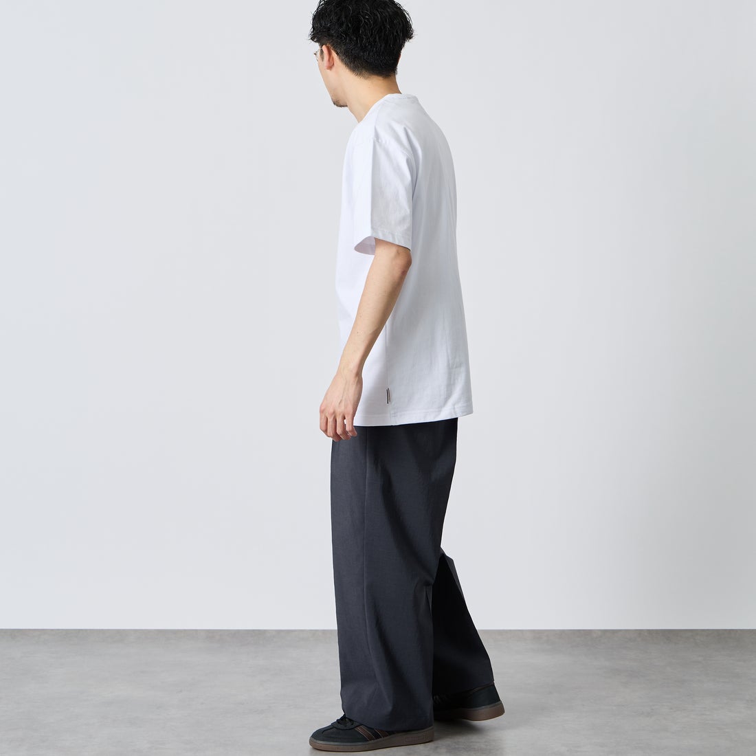 PARIS SAINT-GERMAN [パリ・サンジェルマン] PSGロゴプリント ショートスリーブTシャツ [PS0126SS0003] WHITE &&モデル身長：168cm 着用サイズ：L&&