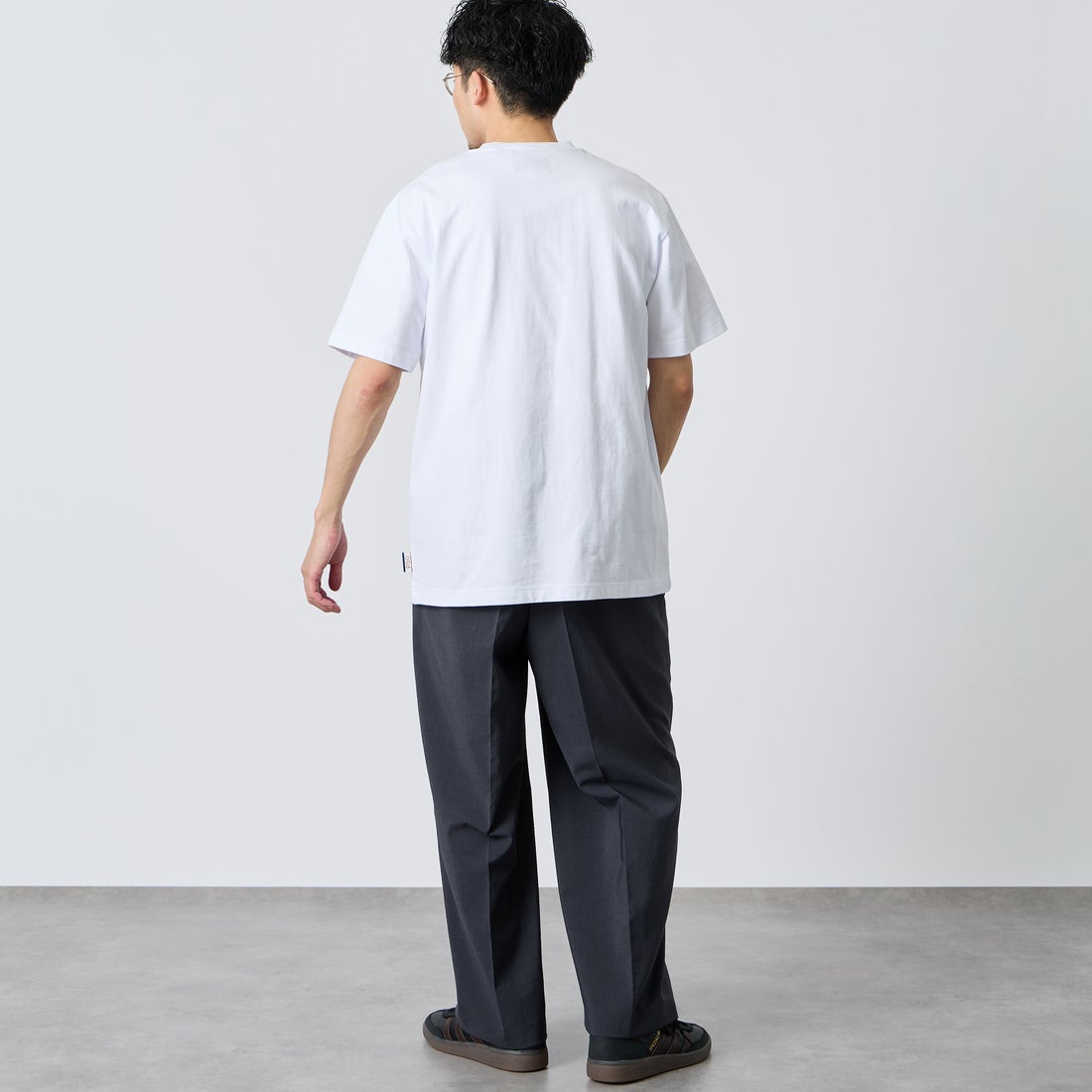 PARIS SAINT-GERMAN [パリ・サンジェルマン] PSGロゴプリント ショートスリーブTシャツ [PS0126SS0003] WHITE &&モデル身長：168cm 着用サイズ：L&&