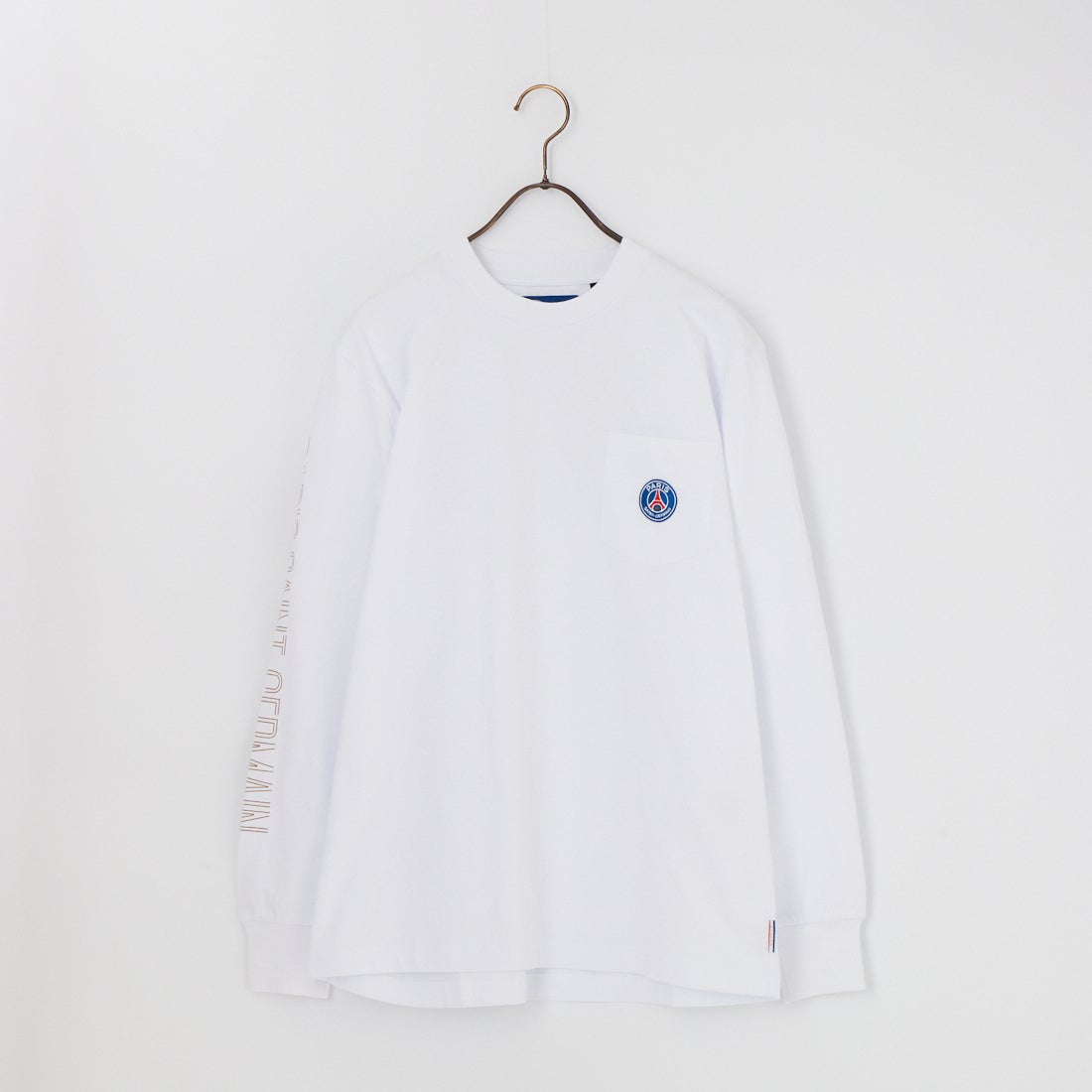 PARIS SAINT-GERMAN [パリ・サンジェルマン] ワッペン刺繍ロゴ スリーブプリント ロングスリーブTシャツ [PS0326SS0001] WHITE