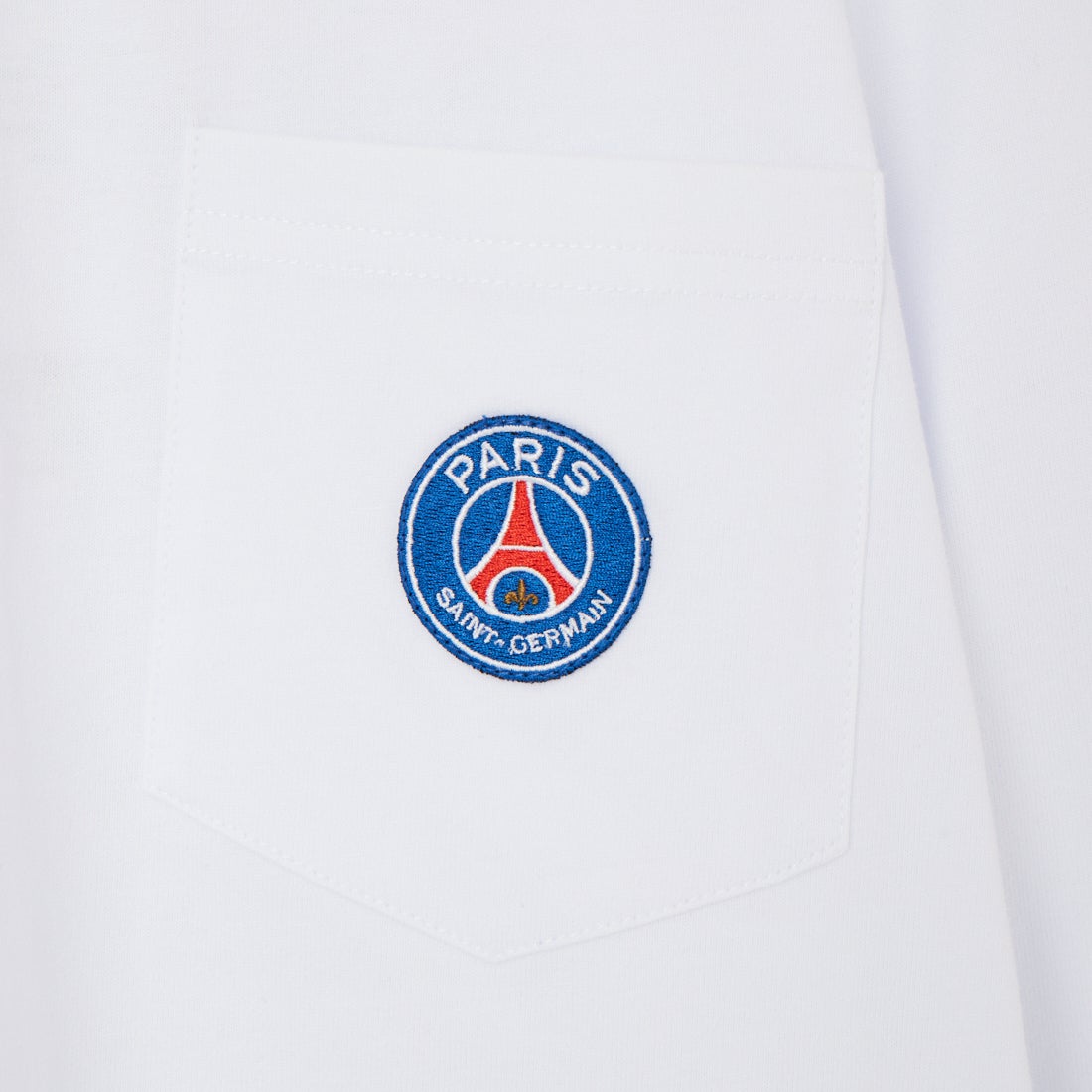 PARIS SAINT-GERMAN [パリ・サンジェルマン] ワッペン刺繍ロゴ スリーブプリント ロングスリーブTシャツ [PS0326SS0001] WHITE