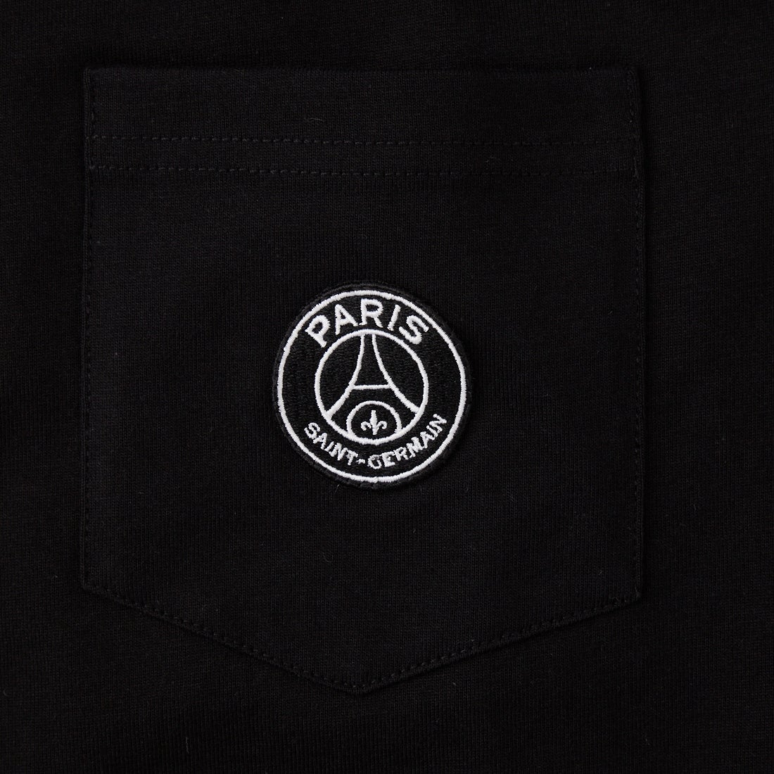 PARIS SAINT-GERMAN [パリ・サンジェルマン] ワッペン刺繍ロゴ スリーブプリント ロングスリーブTシャツ [PS0326SS0001] BLACK