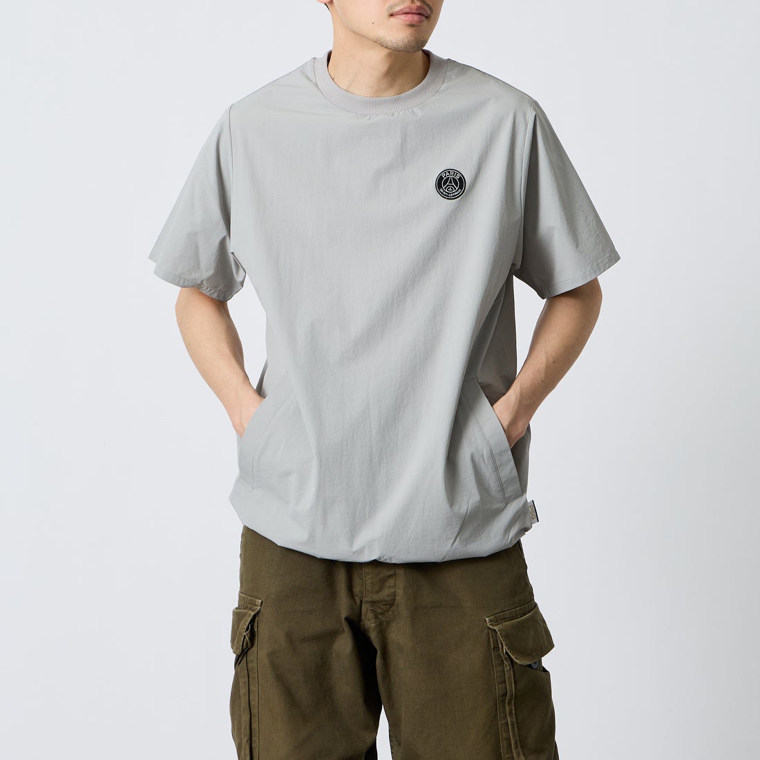 PARIS SAINT-GERMAN [パリ・サンジェルマン] ワッペン刺繍ロゴ バックプリント ショートスリーブTシャツ [PS2126SS0001] BLACK