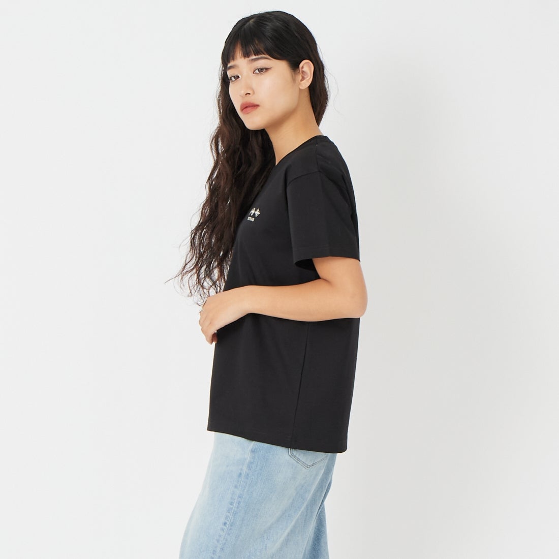 TATRAS [タトラス] GISELLA/ジゼラ ショートスリーブTシャツ [LCKZ0750083588] BLACK &&モデル身長：162cm 着用サイズ：1&&