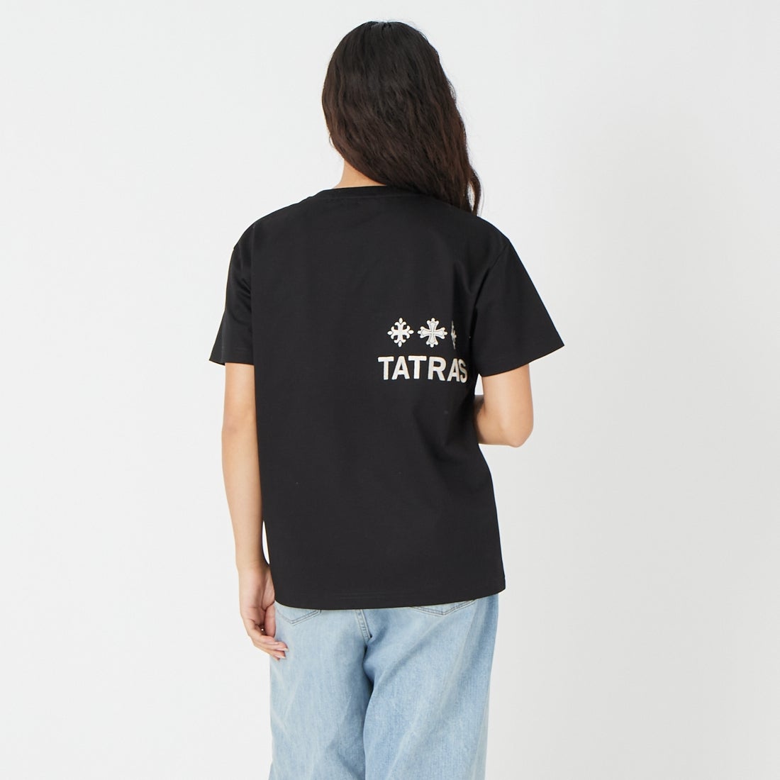 TATRAS [タトラス] GISELLA/ジゼラ ショートスリーブTシャツ [LCKZ0750083588] BLACK &&モデル身長：162cm 着用サイズ：1&&