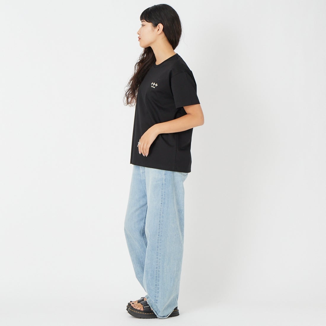 TATRAS [タトラス] GISELLA/ジゼラ ショートスリーブTシャツ [LCKZ0750083588] BLACK &&モデル身長：162cm 着用サイズ：1&&