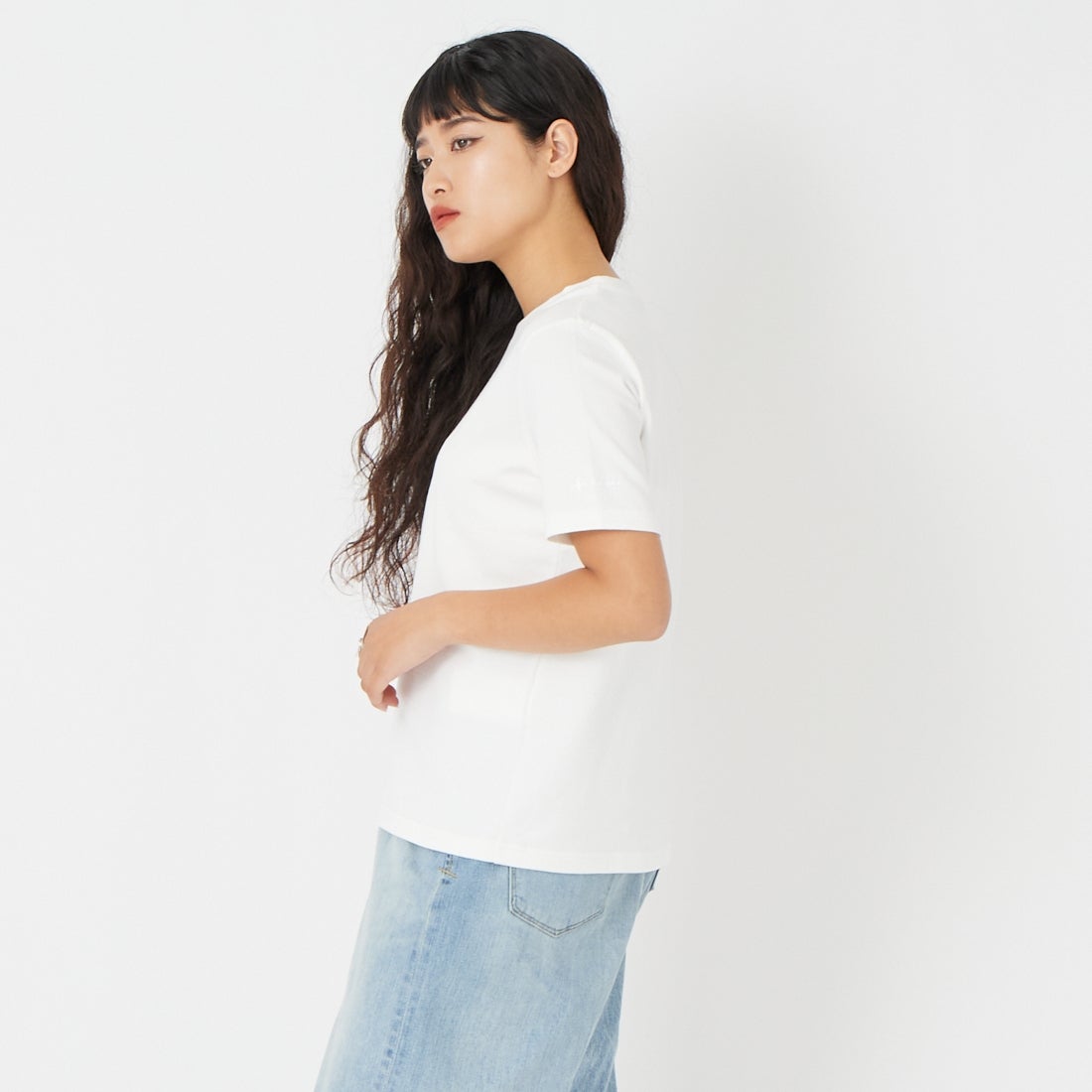 TATRAS [タトラス] LAVINIA/ラヴィニア ショートスリーブTシャツ [LCKZ0410083588] IVORY &&モデル身長：162cm 着用サイズ：2&&