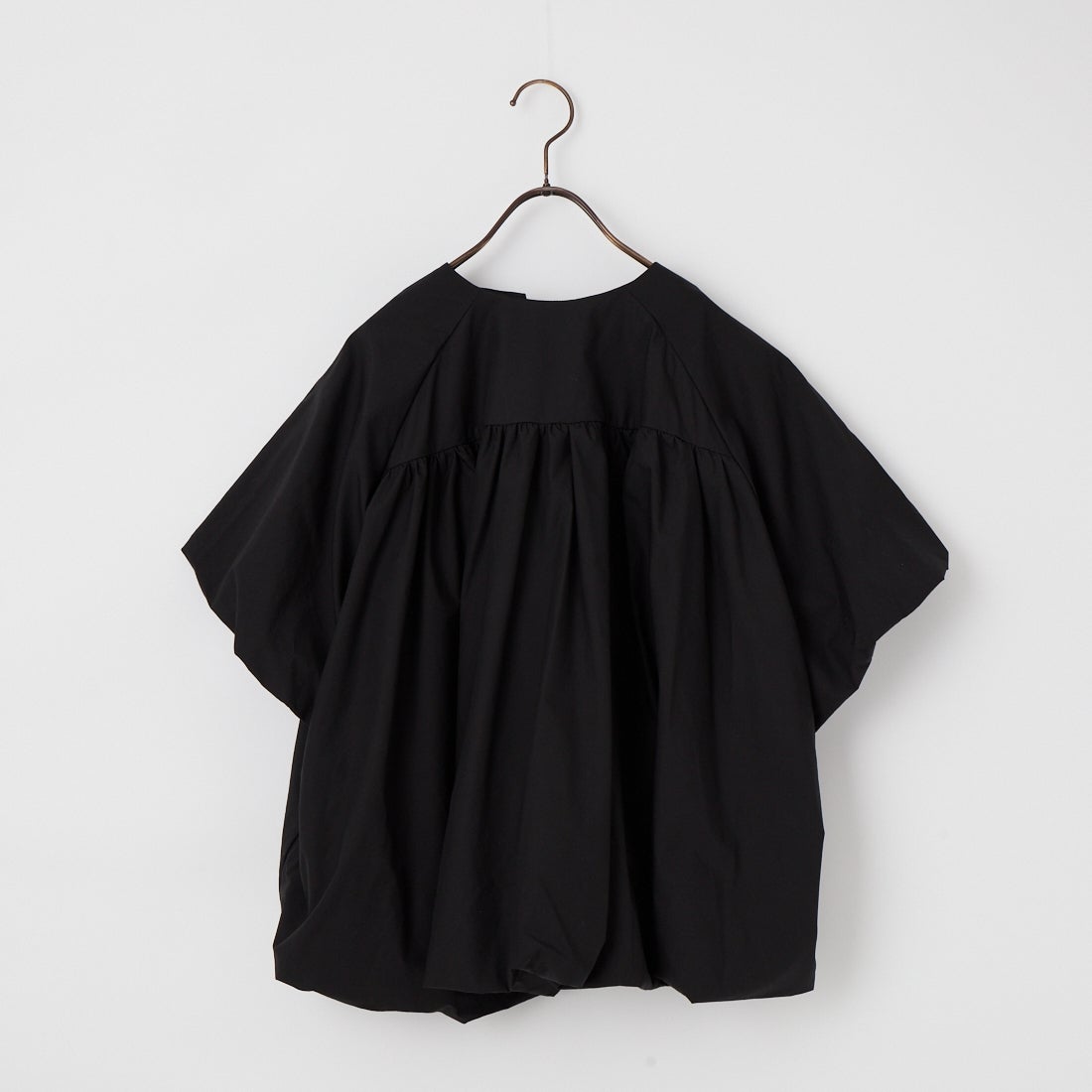 mizuiro ind [ミズイロインド] バルーンノーカラーシャツ [1-230163] 99 BLACK