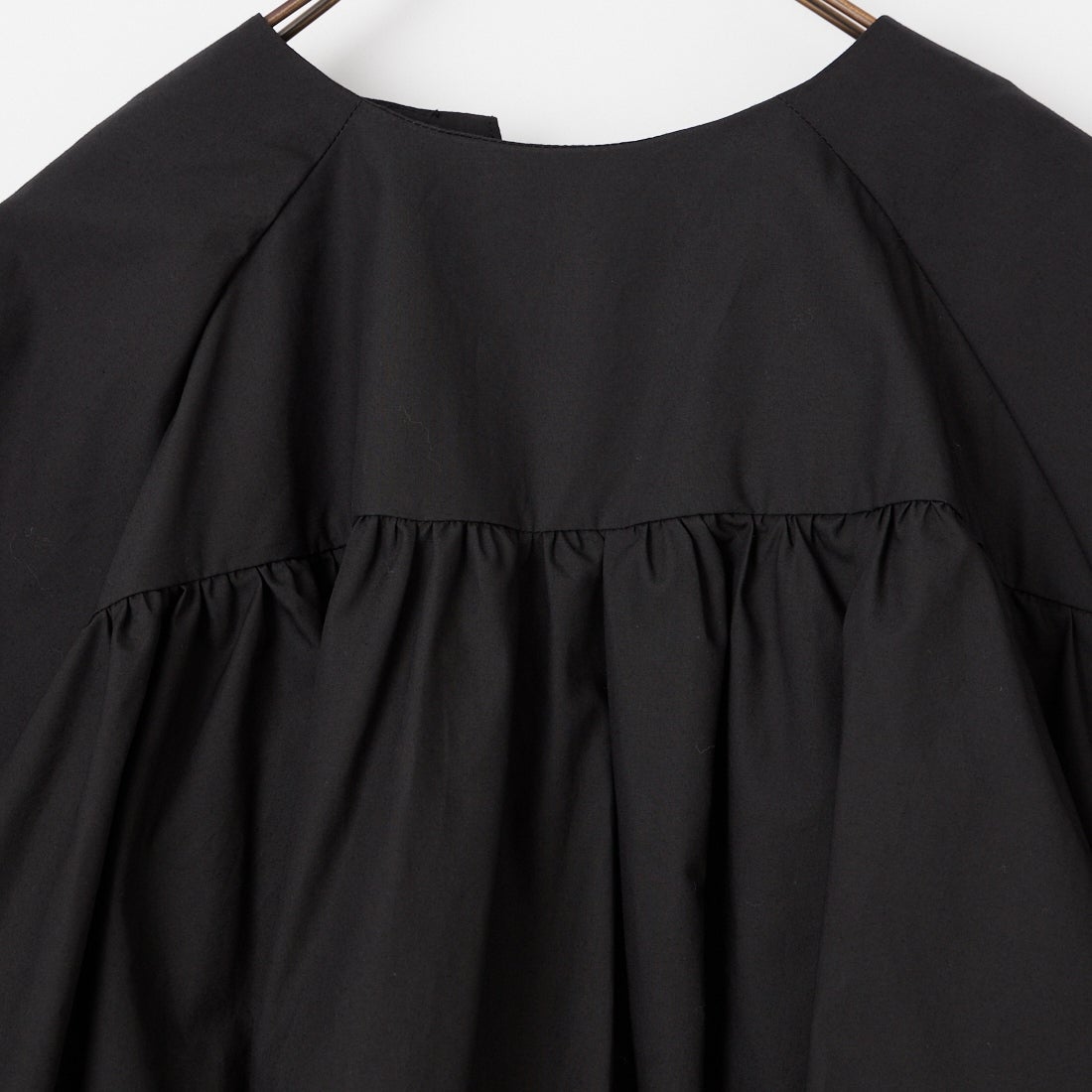 mizuiro ind [ミズイロインド] バルーンノーカラーシャツ [1-230163] 99 BLACK