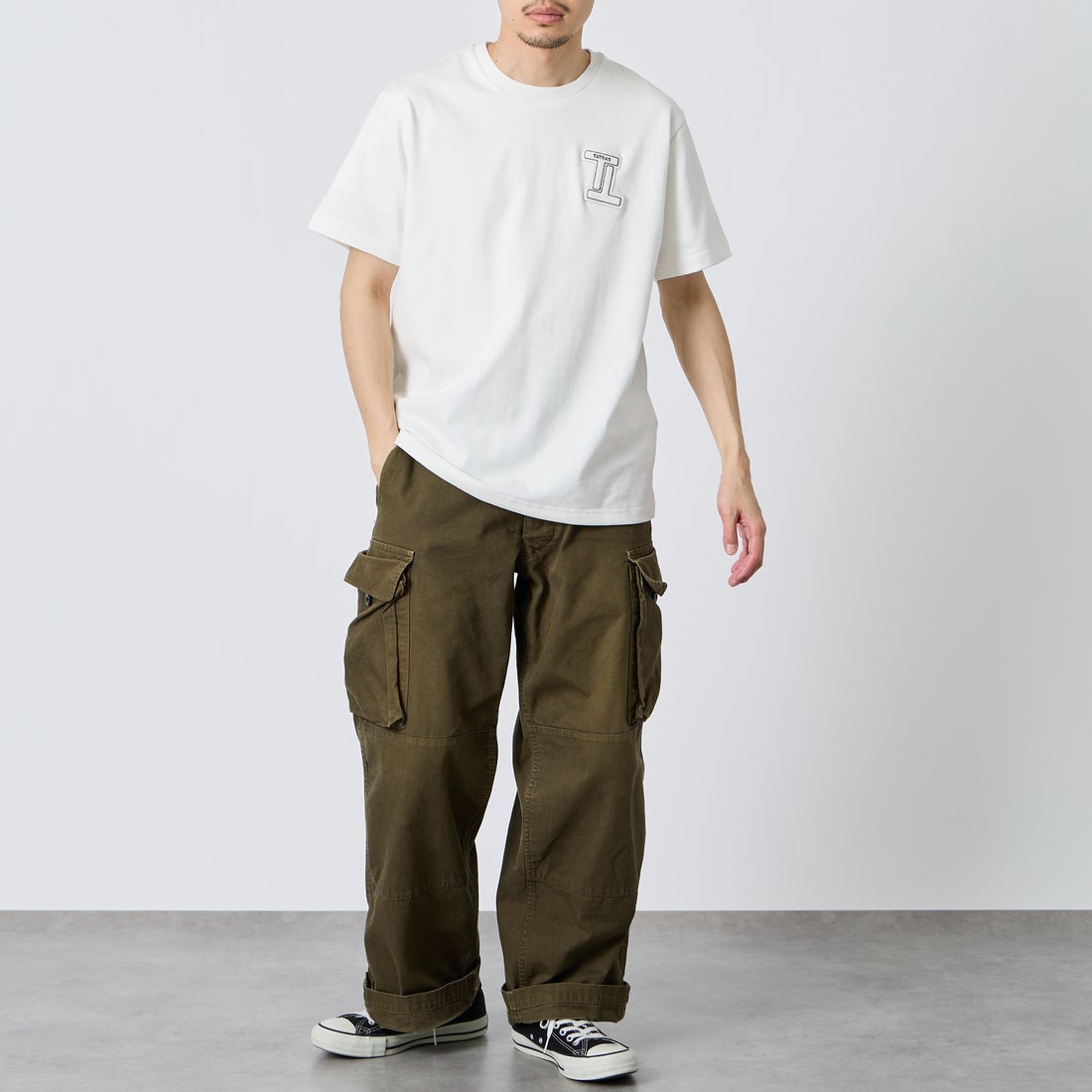 TATRAS [タトラス] CEFEO/セフィア ショートスリーブTシャツ [MCKZ0373083588] IVORY &&モデル身長：168cm 着用サイズ：1&&