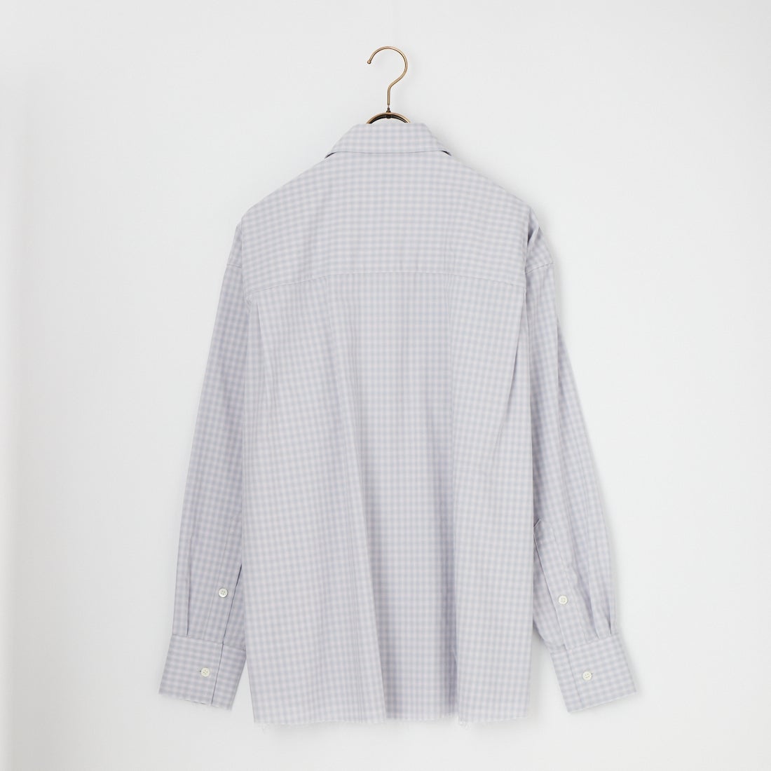 Name. [ネーム] T/Rチェック レギュラーシャツ [NMSH-029] GRAY
