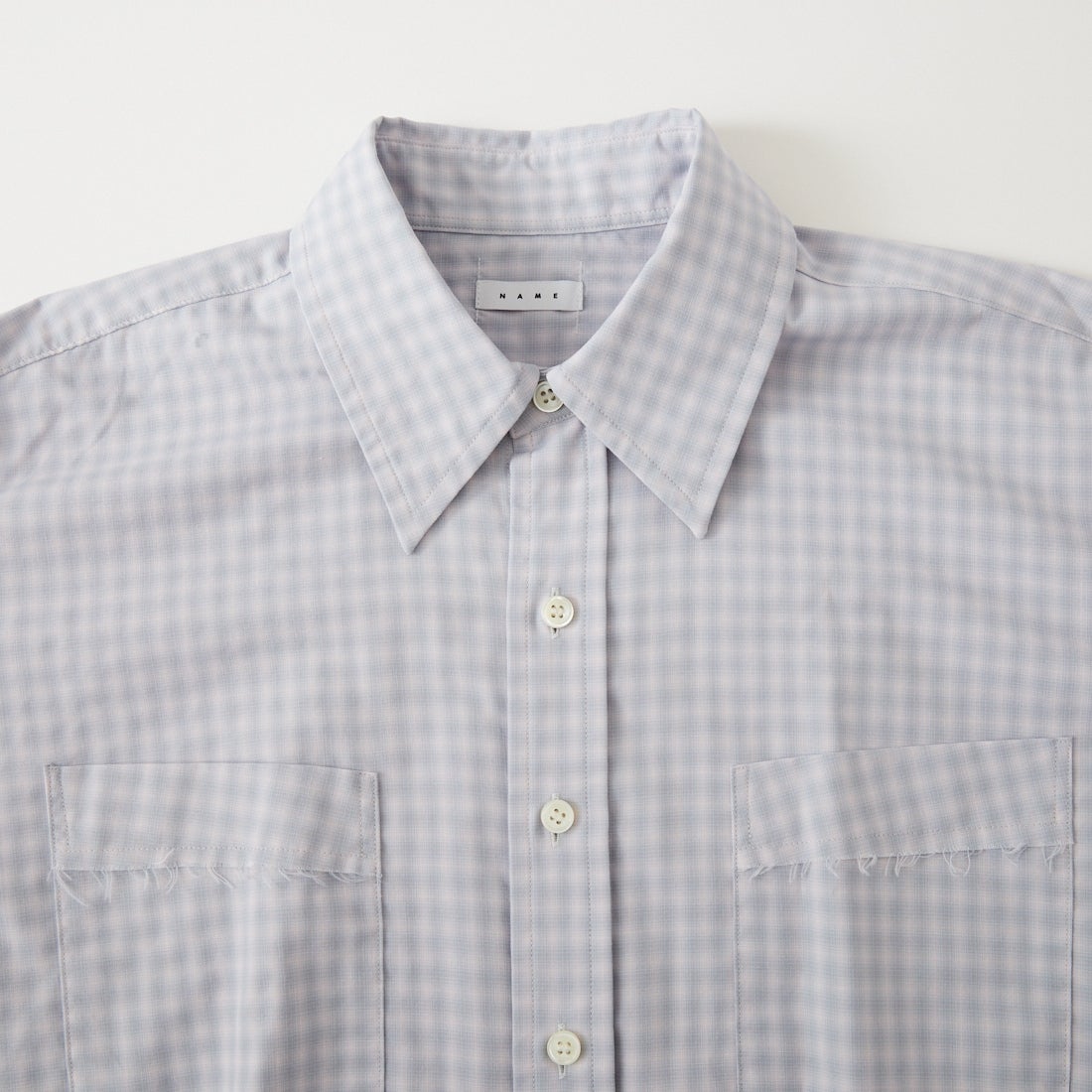 Name. [ネーム] T/Rチェック レギュラーシャツ [NMSH-029] GRAY