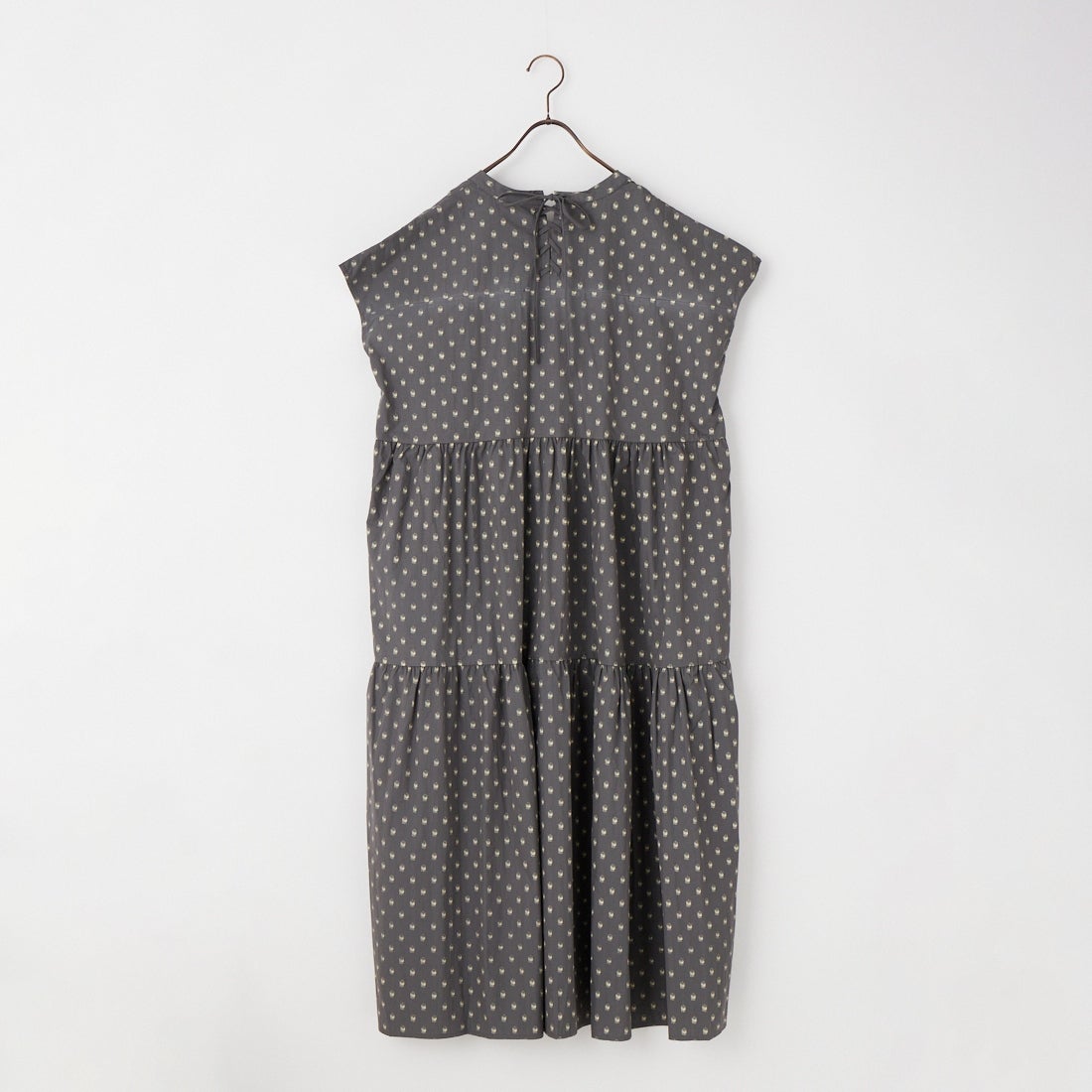 Kelen [ケレン] フレンチスリーブティアードワンピース GUMIN [LKL26HOP2133] CHARCOAL