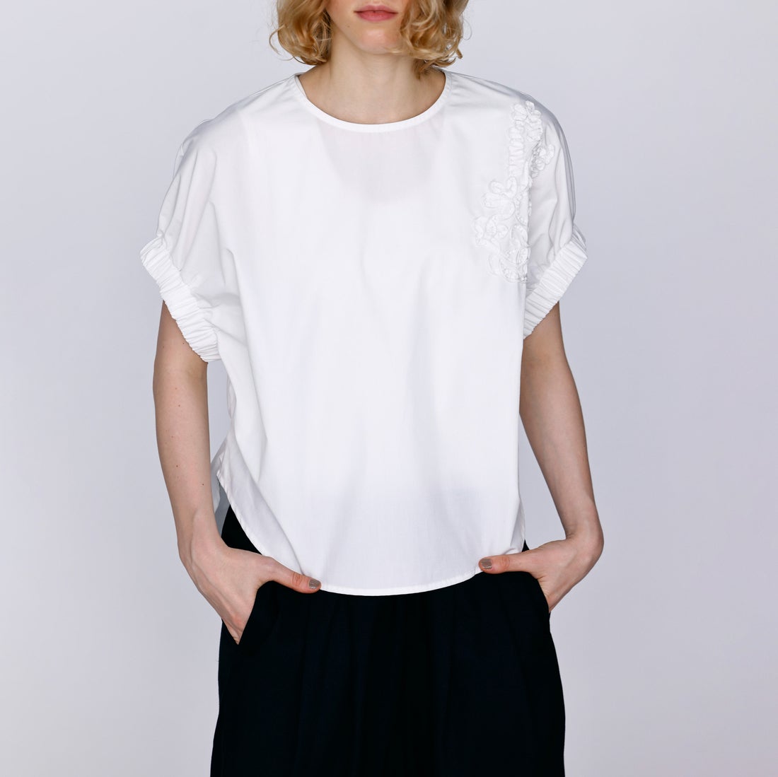 Kelen [ケレン] コード刺繍デザイントップス PAKIA [LKL26HBL2292] OFFWHITE