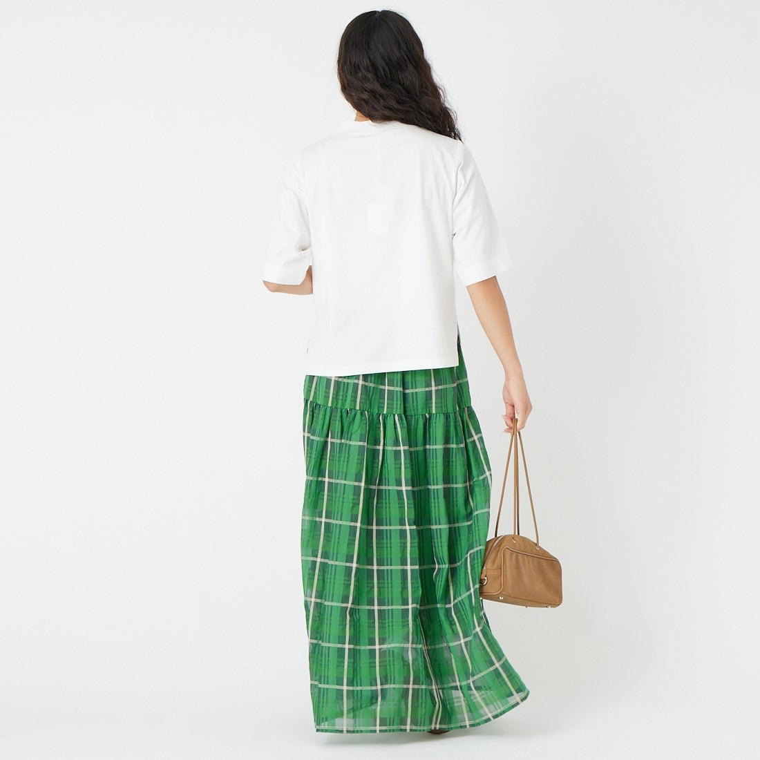 Kelen [ケレン] ハーフスリーブトップス HARP [LKL26HCS2025] OFFWHITE &&モデル身長：162cm 着用サイズ：F&&