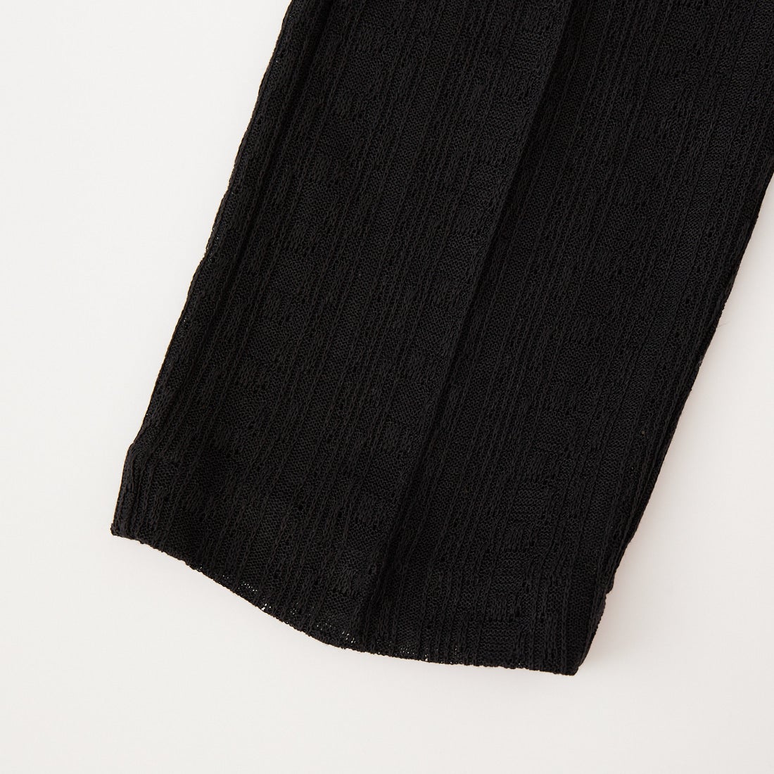 1PIU1UGUALE3 RELAX [ウノ ピゥ ウノ ウグァーレ トレ] リネンブレンドジャガードスラックス [USB-26025] SN90 BLACK